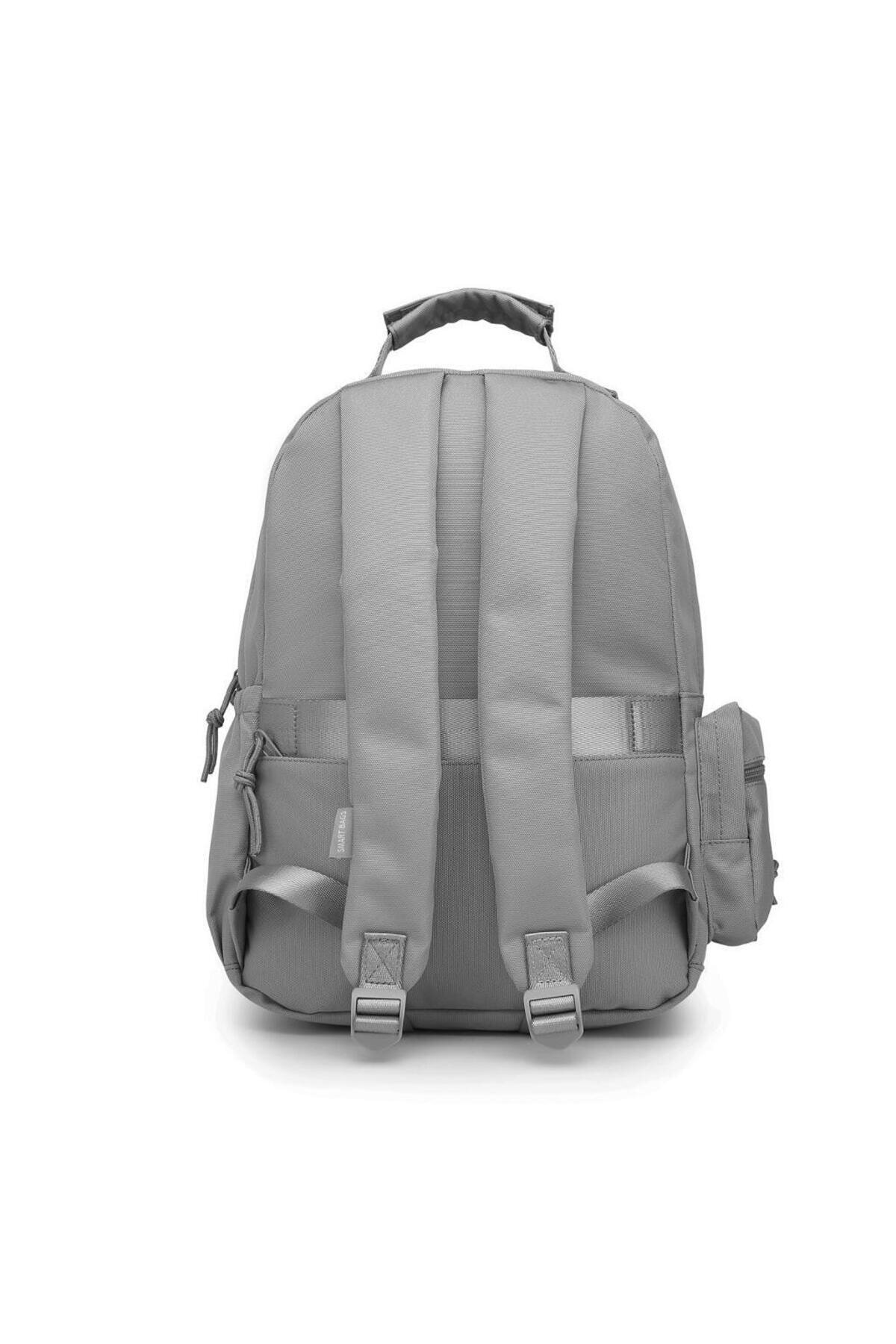 Bagacar Smart Bag 3200 Okul ve Günlük Laptop Bölmeli Sırt Çantası Vizon