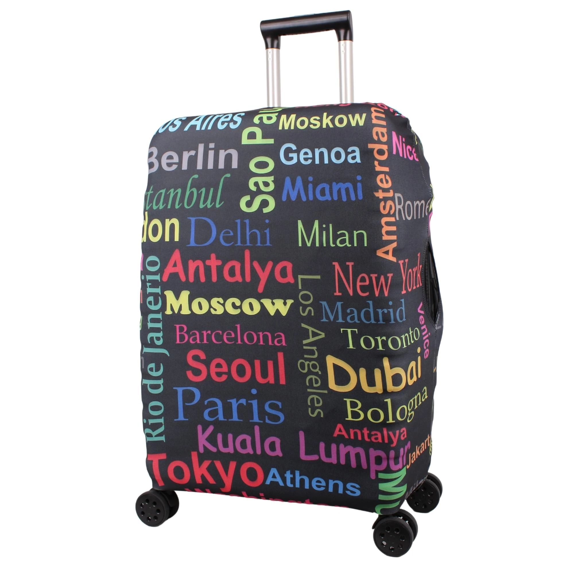 Bagacar Şehirler Orta Boy Valiz için Valiz Kılıfı