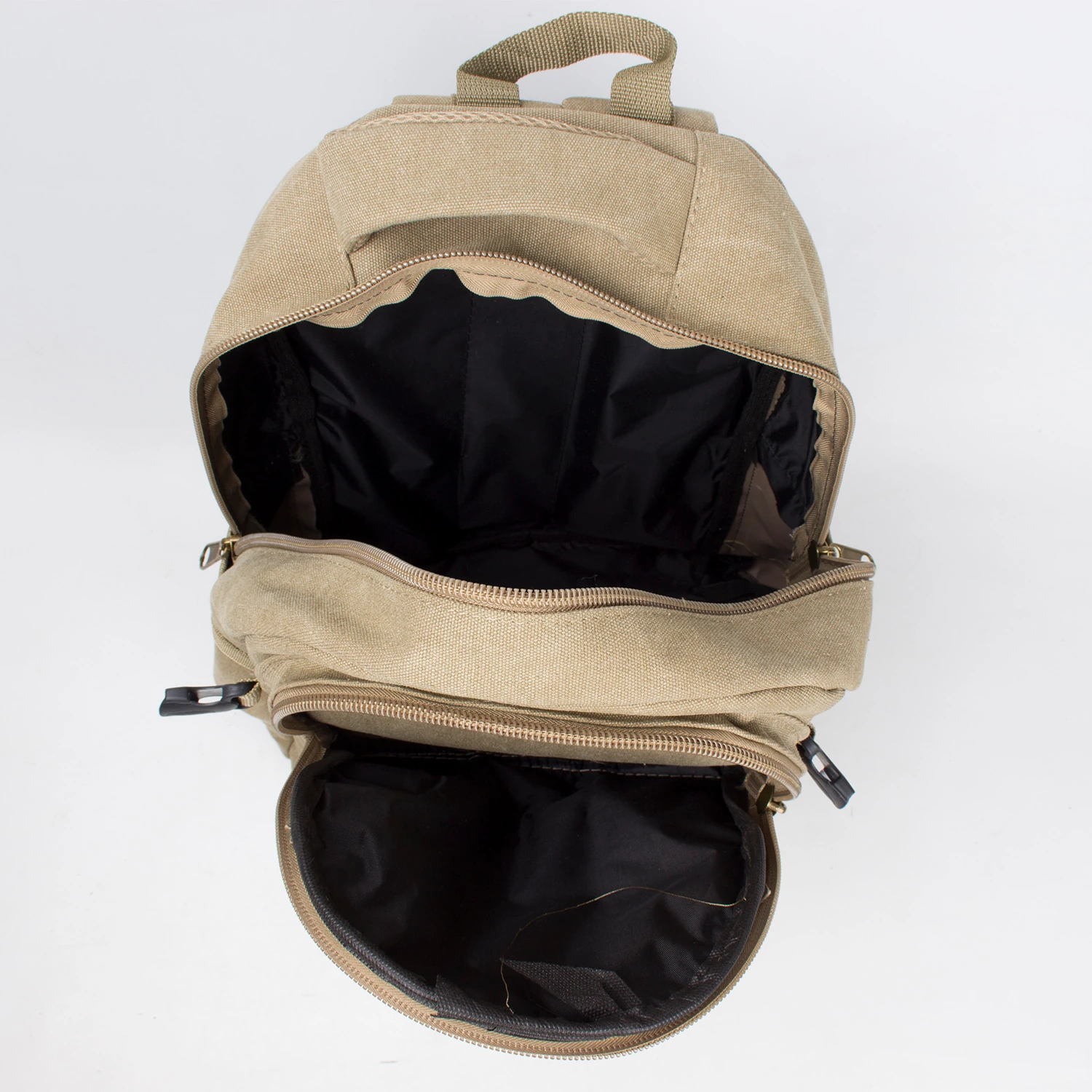 Bagacar Dağcı ve Trekking Kanvas Kumaş Sırt Çantası Siyah