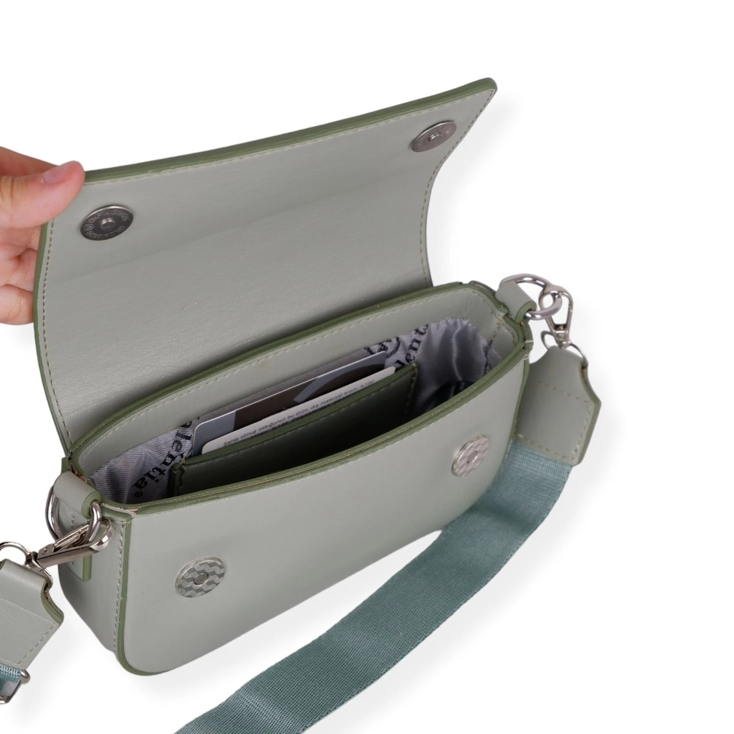 Bagacar Kapaklı Mini Şık Bayan Çapraz El ve Omuz Çantası Kahve