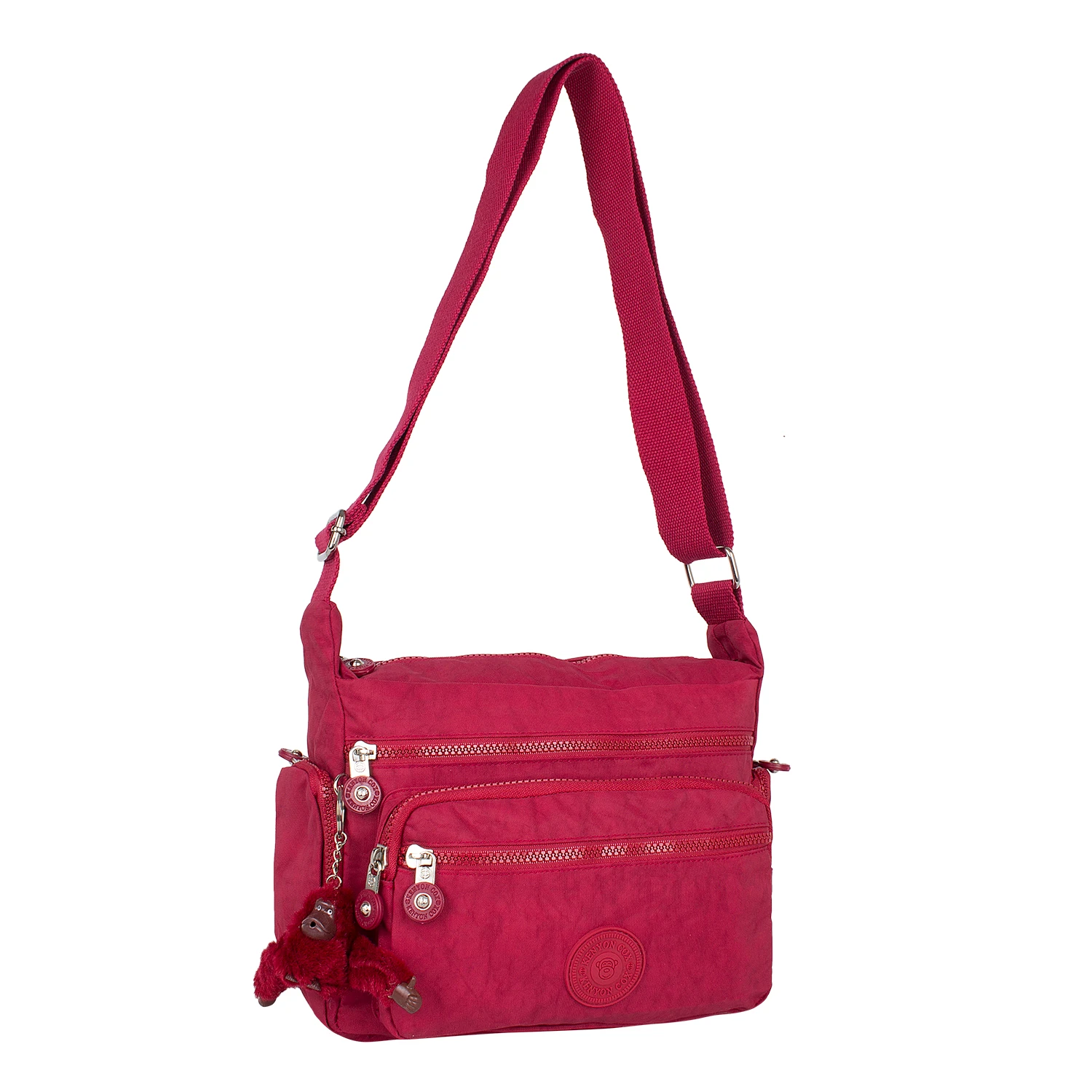 Kenyon 2736 Klinkır Kumaş Bayan Çapraz Omuz Çantası Vişne