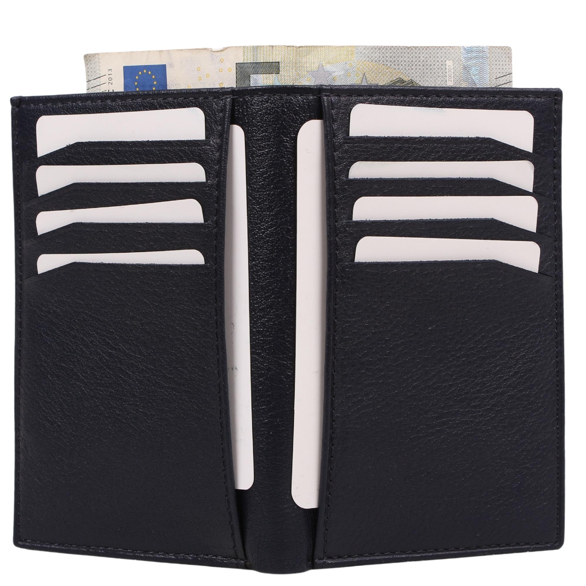Legend Leather 726 Lacivert Erkek Hakiki Deri Para Bölmeli Kartlık