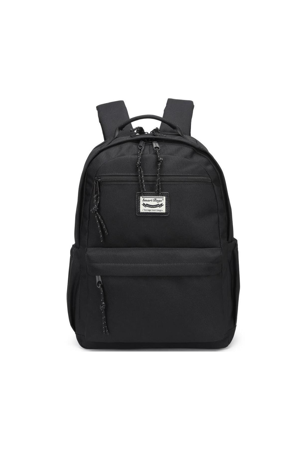 Bagacar Smart Bag 3198 Okul ve Günlük Laptop Bölmeli Sırt Çantası Siyah