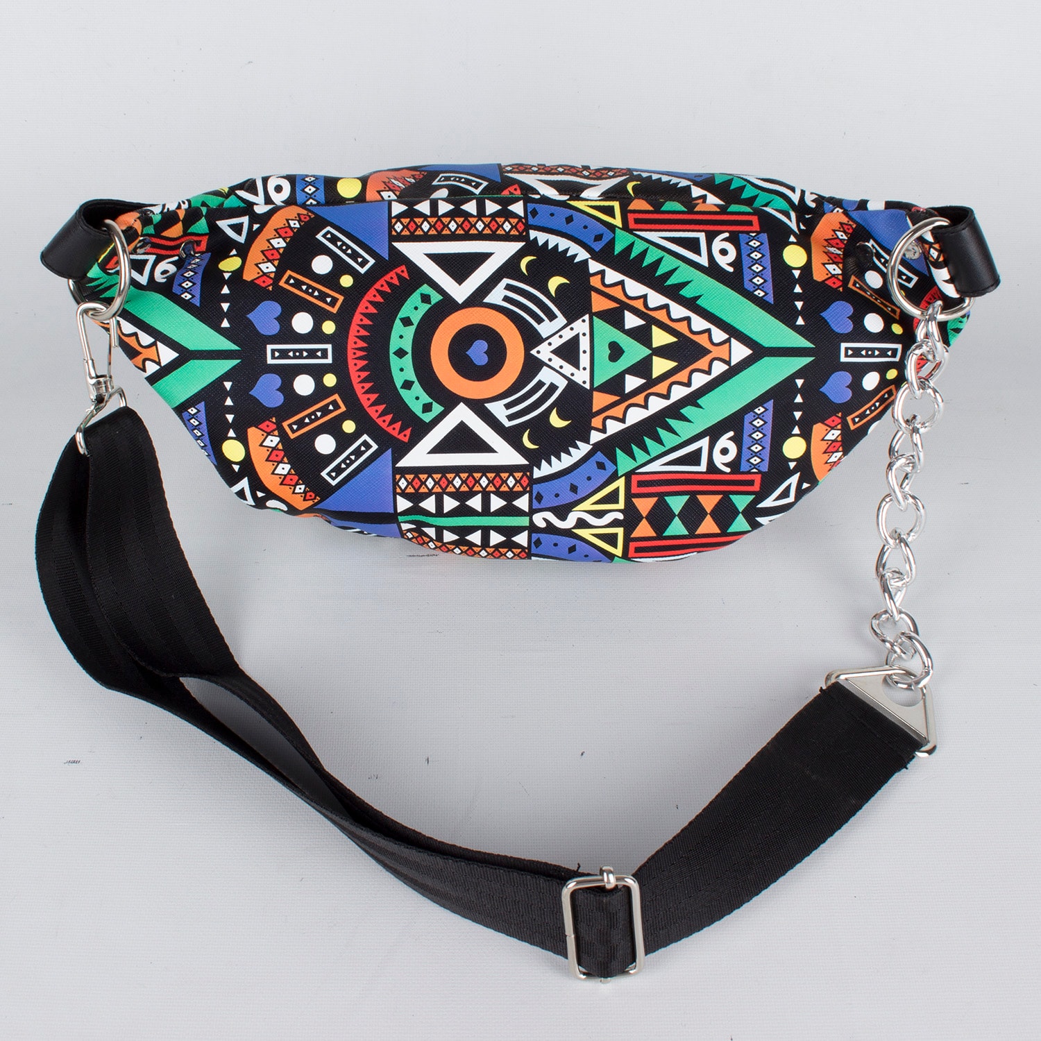 Bagacar Fashion Gögüs Bel Çantası Mozaik Siyah