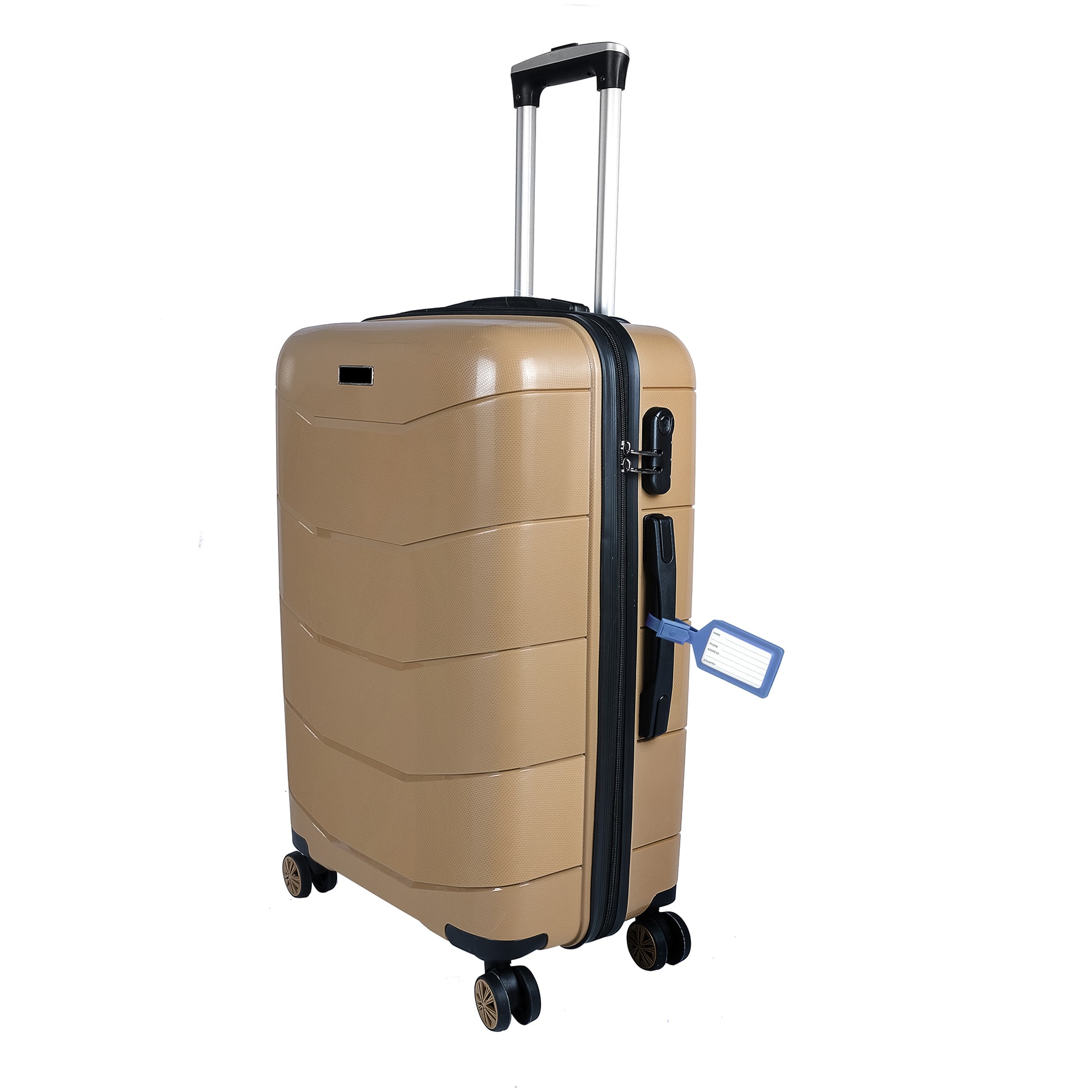 Bagacar Ultra Hafif Silikon 3lü Set Valiz Kahve+ETİKET HEDİYELİ!