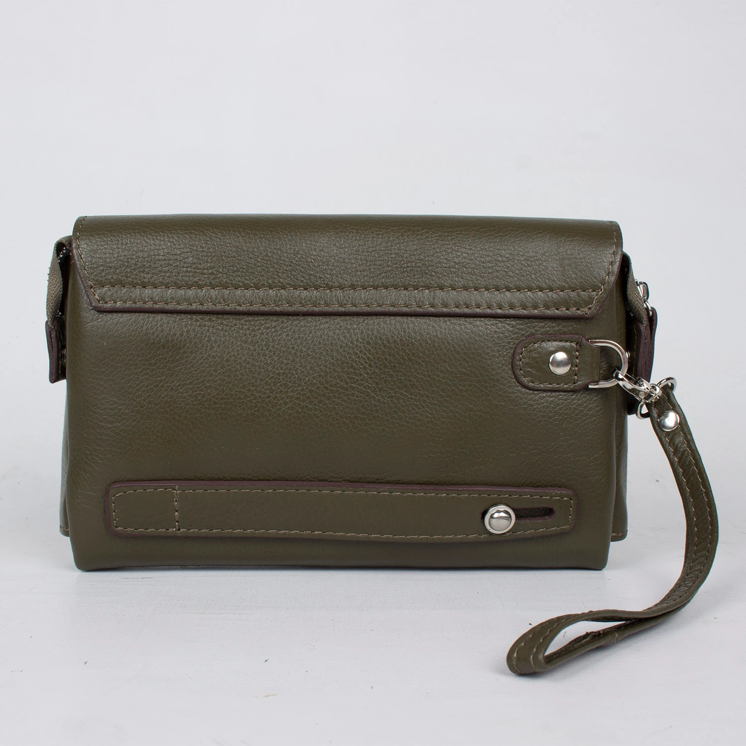 Grande 4280 Hakiki Deri Unisex El Portföy Çantası Yeşil