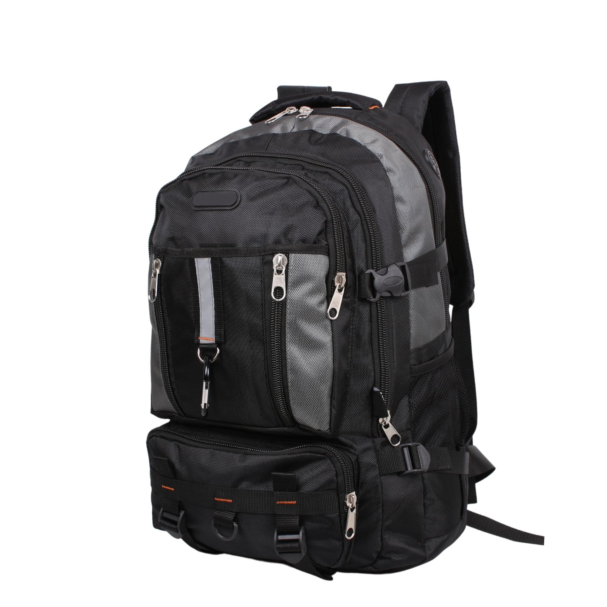 Bagacar IZDAG Siyah Gri Seyahat Sırt Çantası 60 LT 17" Laptop Bölmeli