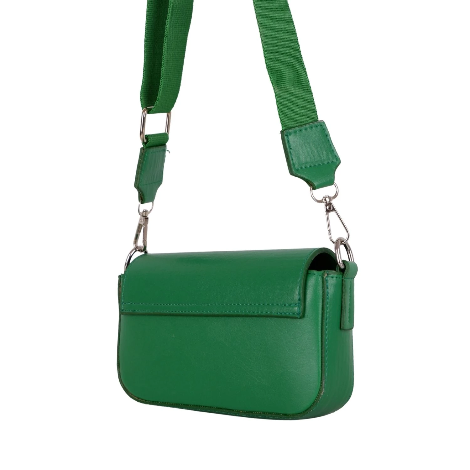 Bagacar Kapaklı Mini Şık Bayan Çapraz El ve Omuz Çantası Yeşil