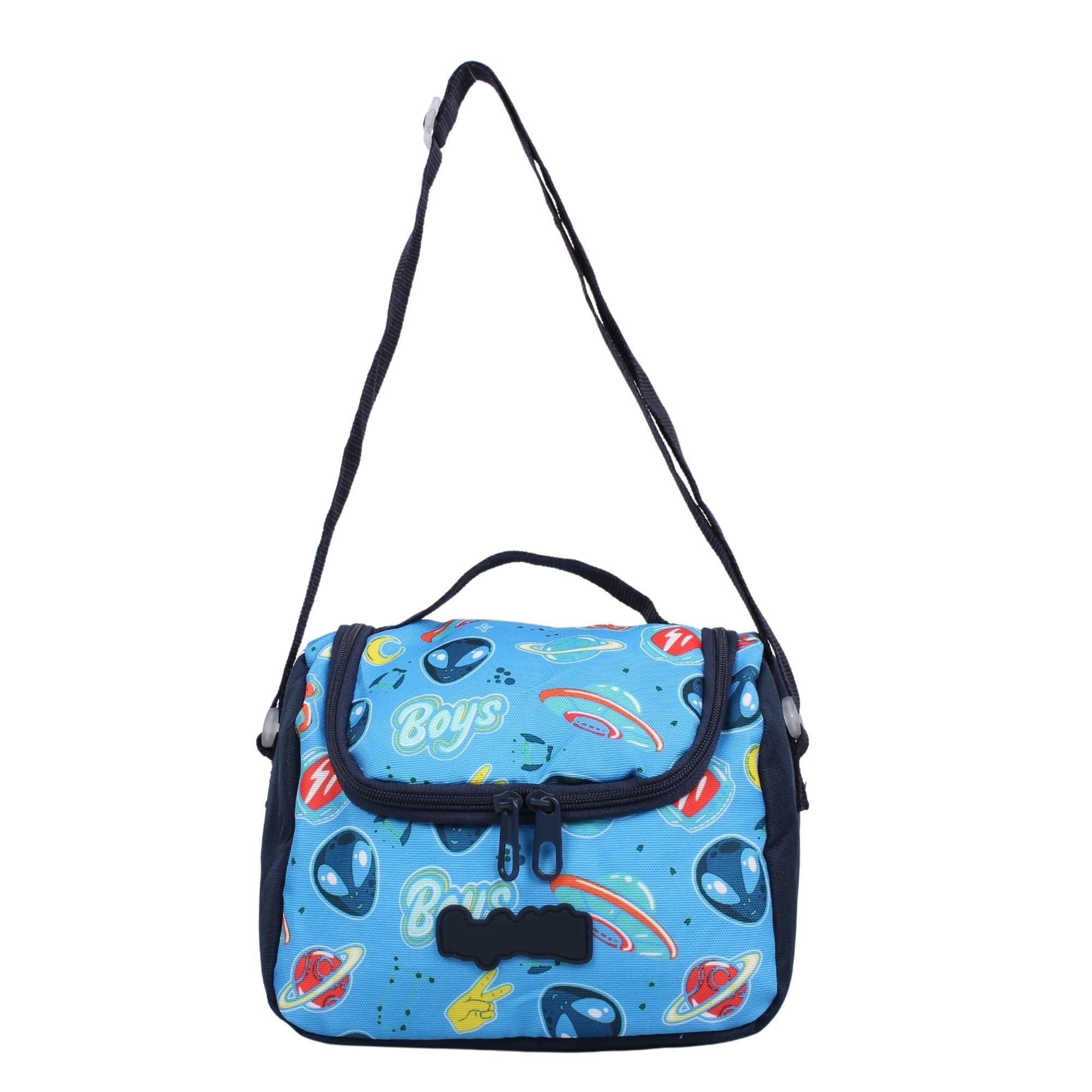 Bagacar Kids Erkek Mavi Uzay Model Kalemlikli Beslenmeli Set Sırt Çantası