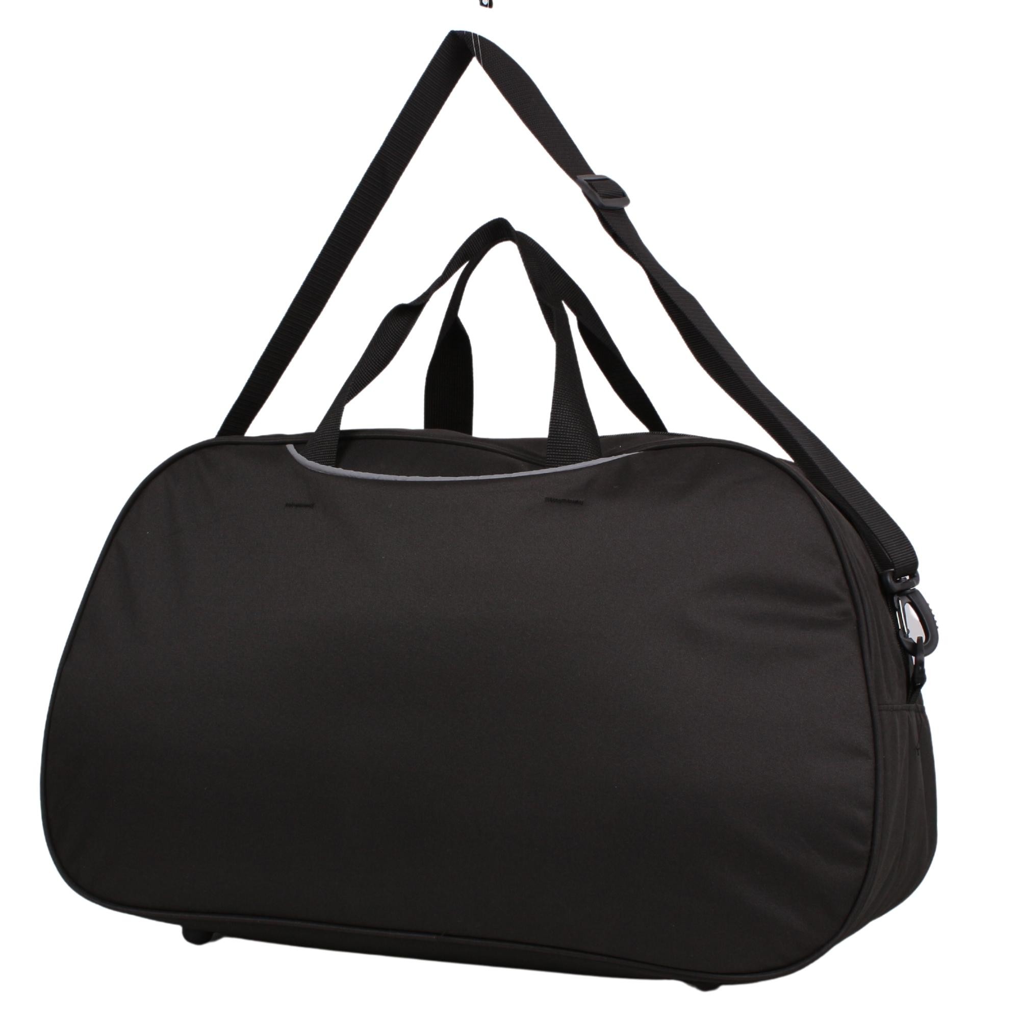 Bagacar 60x35x24 Cm Unisex Siyah Kumaş Plaj Spor ve Seyahat Çantası