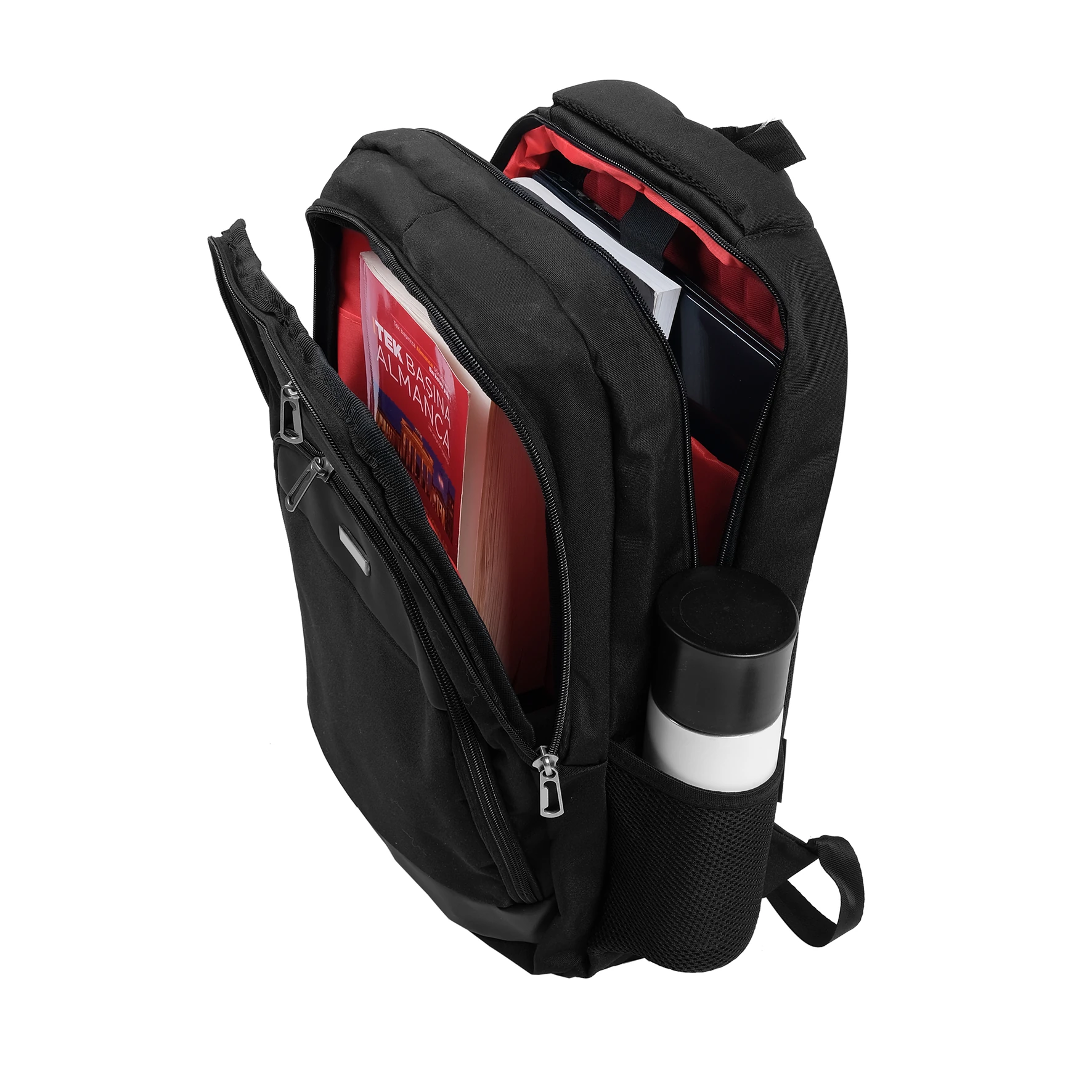 Bagacar Okul ve Günlük Laptop Bölmeli Su Geçirmez Sırt Çantası Siyah