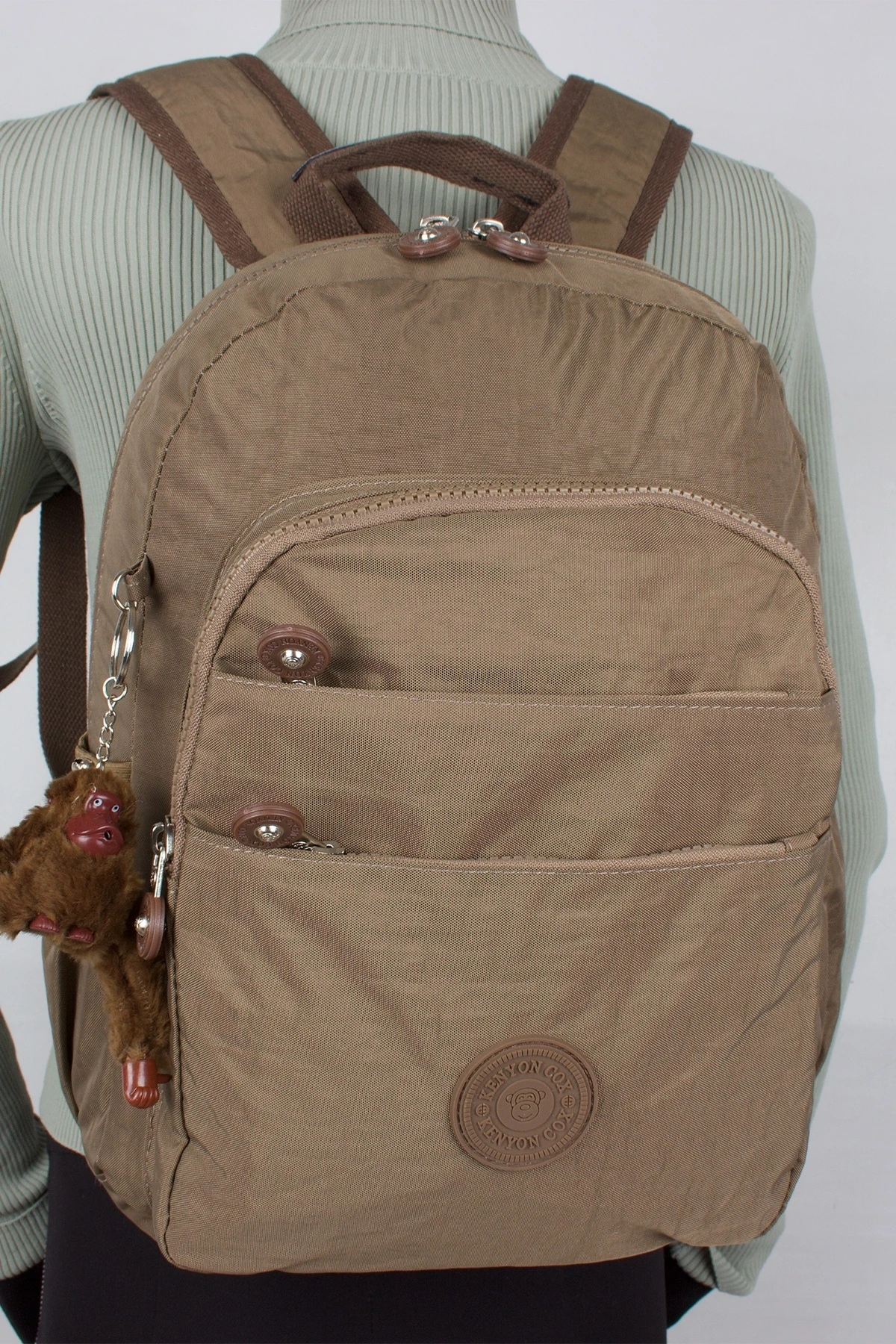 Kenyon 8806 Unisex Klinkır Kumaş Sırt Çantası Kahve