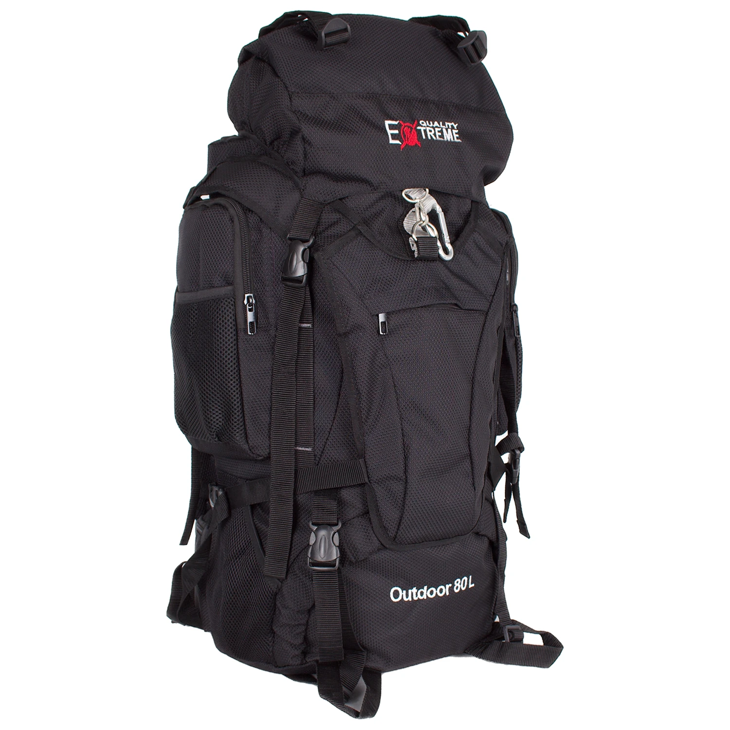 Bagacar 80 Litre Siyah Profesyonel Dağcı Sırt Çantası