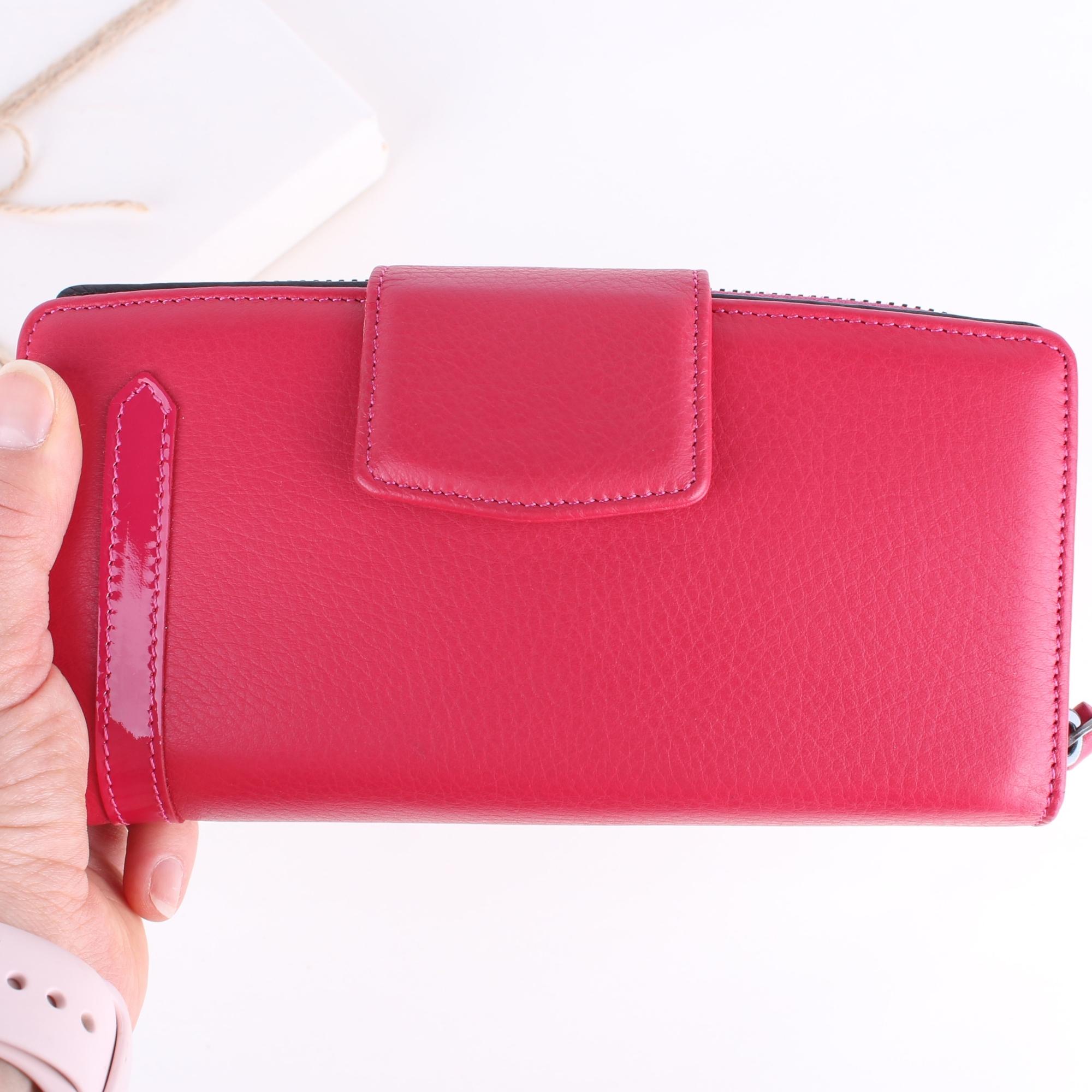 Legend Leather 2714 Bayan Hakiki Deri Cüzdan Fuşya