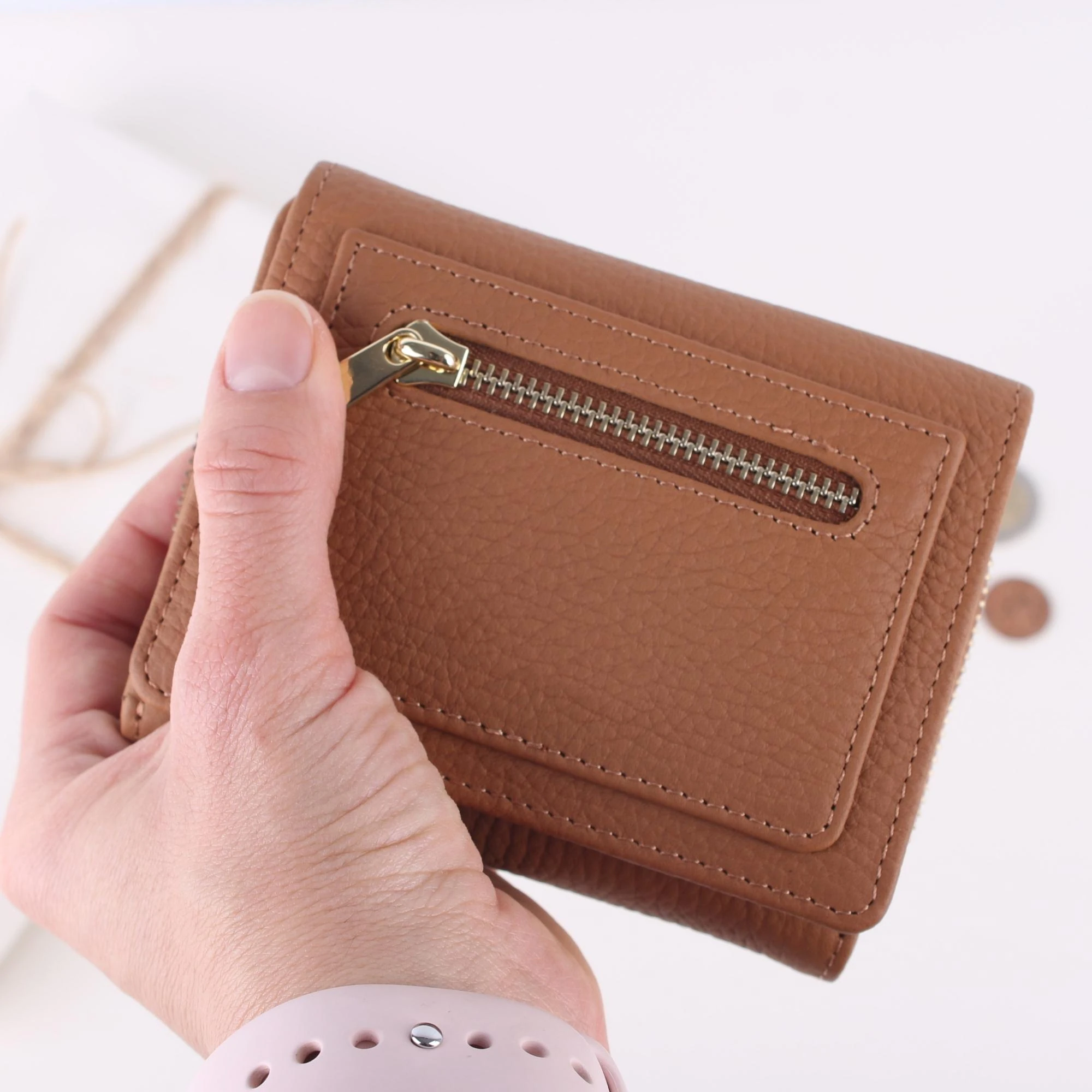 Legend Leather 2744 Hakiki Deri Bayan Cüzdanı Taba