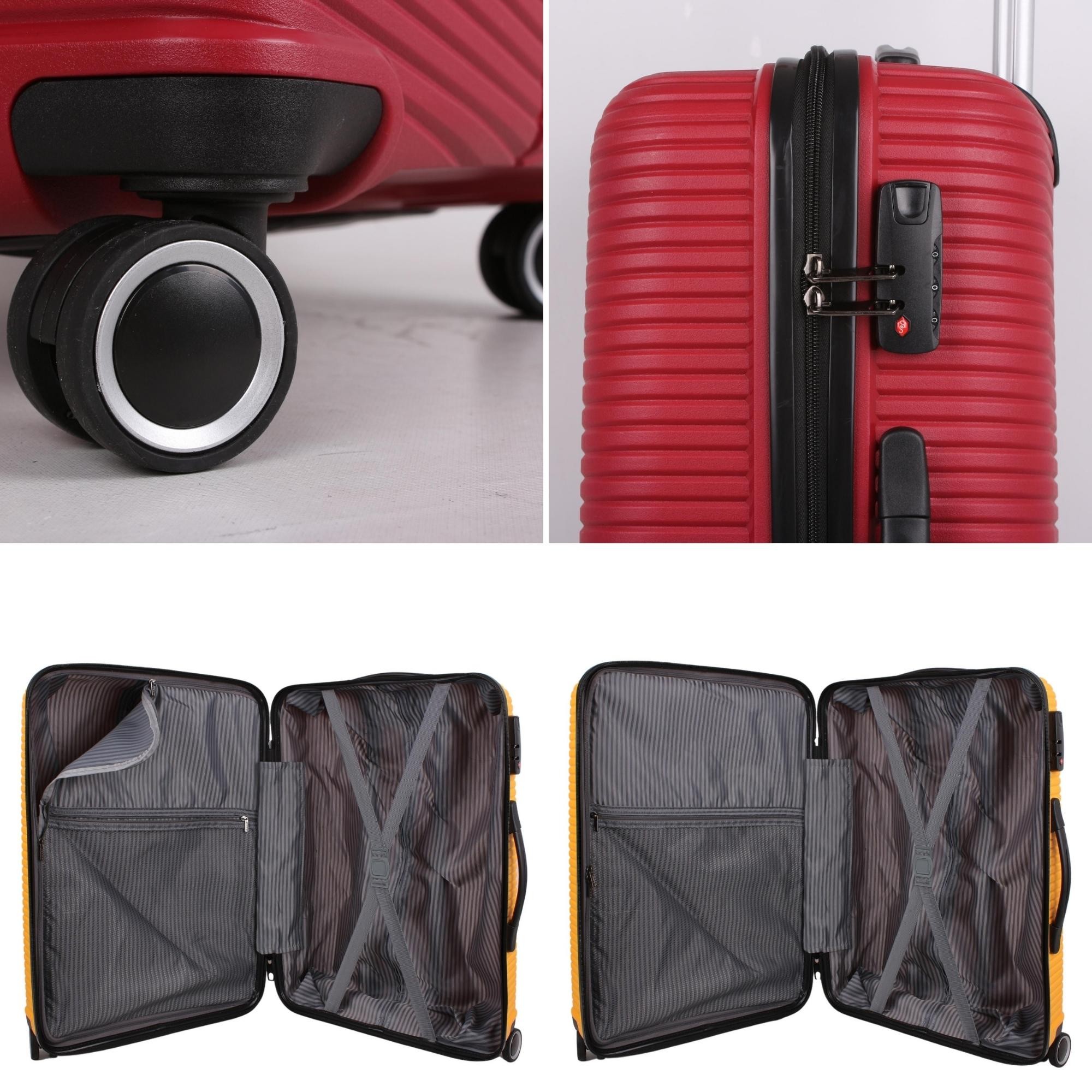 Bagacar Ultra Light Kırılmaz Silikon Büyük Boy Valiz Bordo