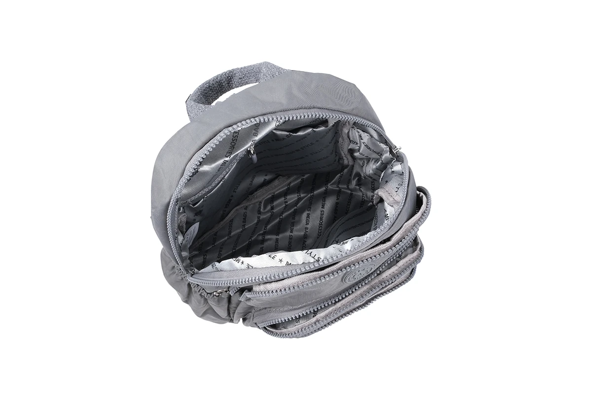 Bagacar Kaliteli Klınkır Hafif Su Geçirmez Kumaş Sırt Çantası Gri