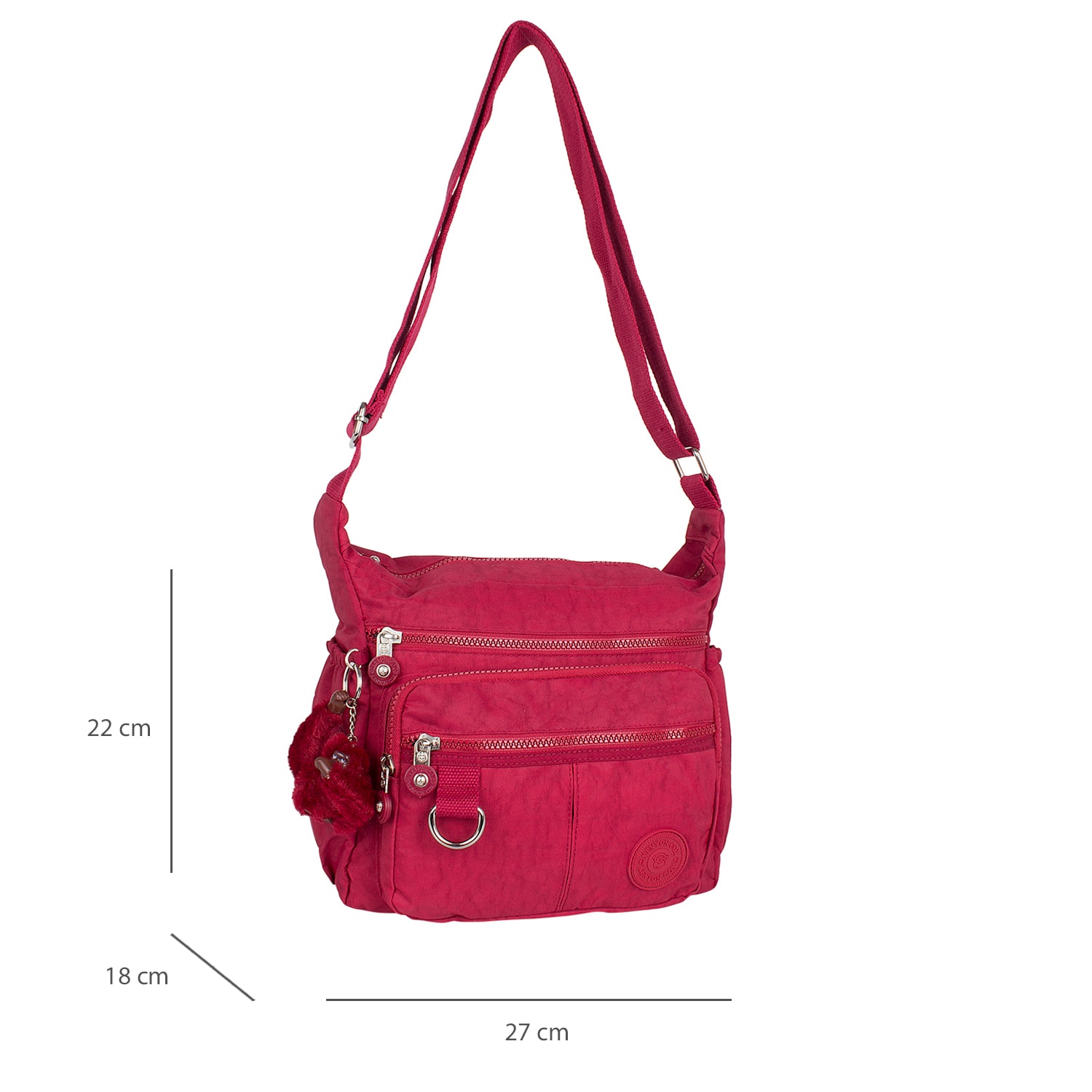 Kenyon 2883 Klinkır Kumaş Bayan Çapraz Omuz Çantası Bordo