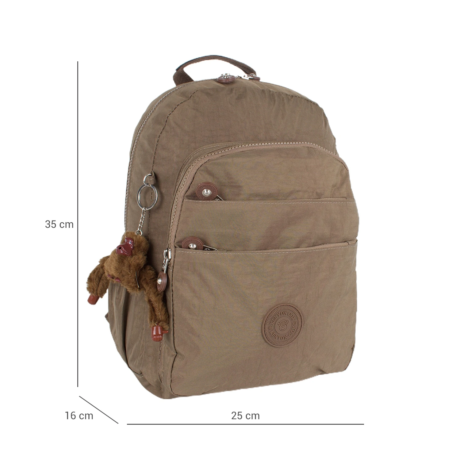 Kenyon 8806 Unisex Klinkır Kumaş Sırt Çantası Kahve