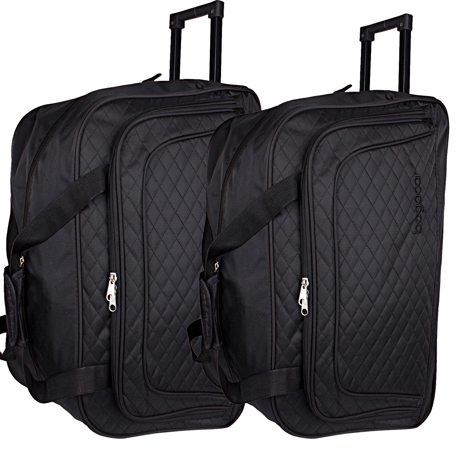 Bagacar Büyük - Kabin İki Tekerlekli Seyahat Çantası Siyah