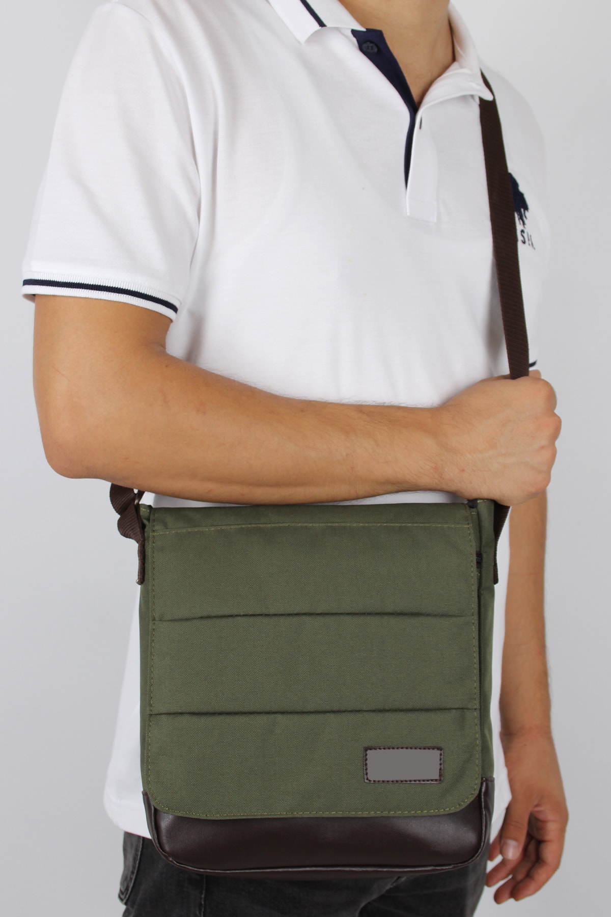 Bagacar Yeşil Unisex 9" 10" iPad ve Tabletli Postacı Çantası