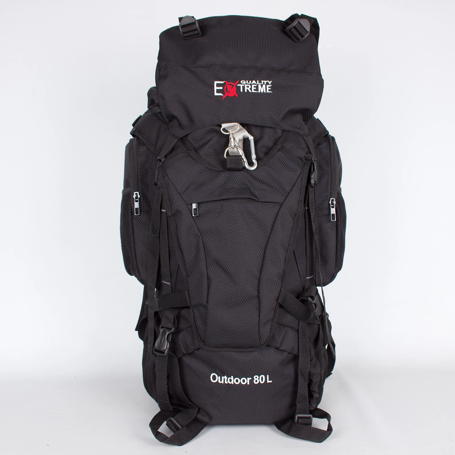 Bagacar 80 Litre Siyah Profesyonel Dağcı Sırt Çantası