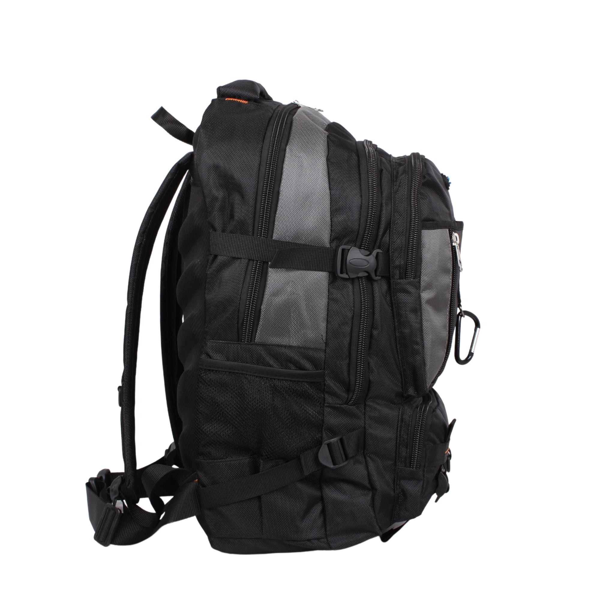 Bagacar IZDAG Siyah Gri Seyahat Sırt Çantası 60 LT 17" Laptop Bölmeli
