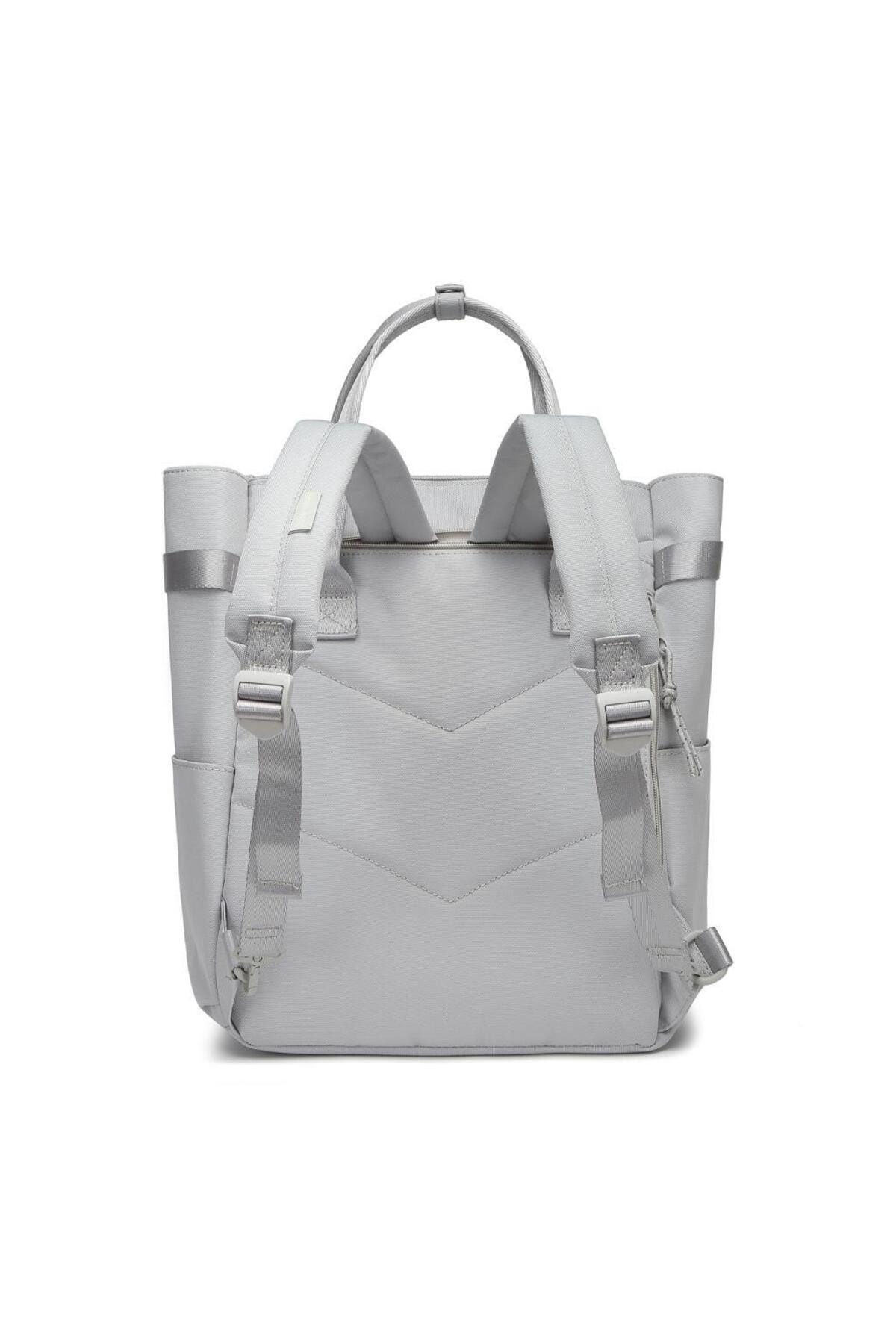 Bagacar Smart Bag 3194 Okul ve Günlük Laptop Bölmeli Sırt Çantası Açık Gri