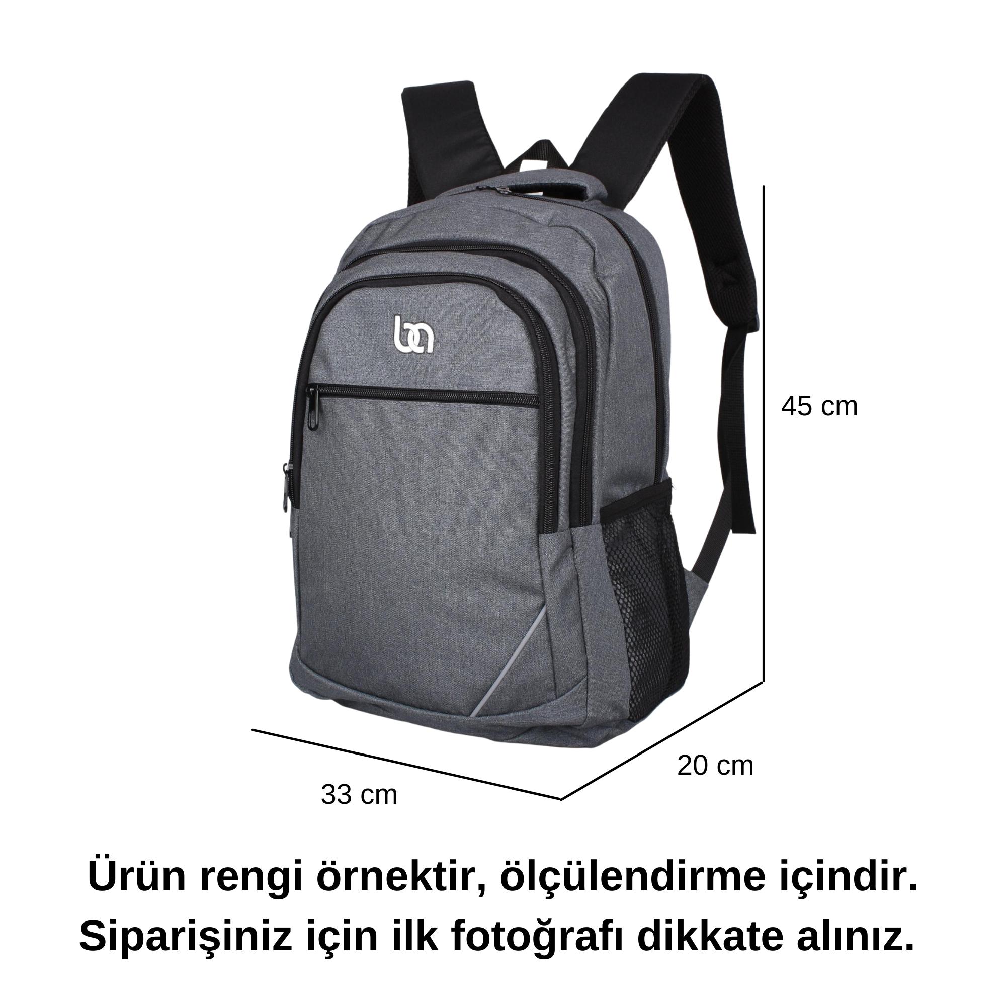 Bagacar IZ1134 Siyah Unisex Okul ve Günlük Sırt Çantası