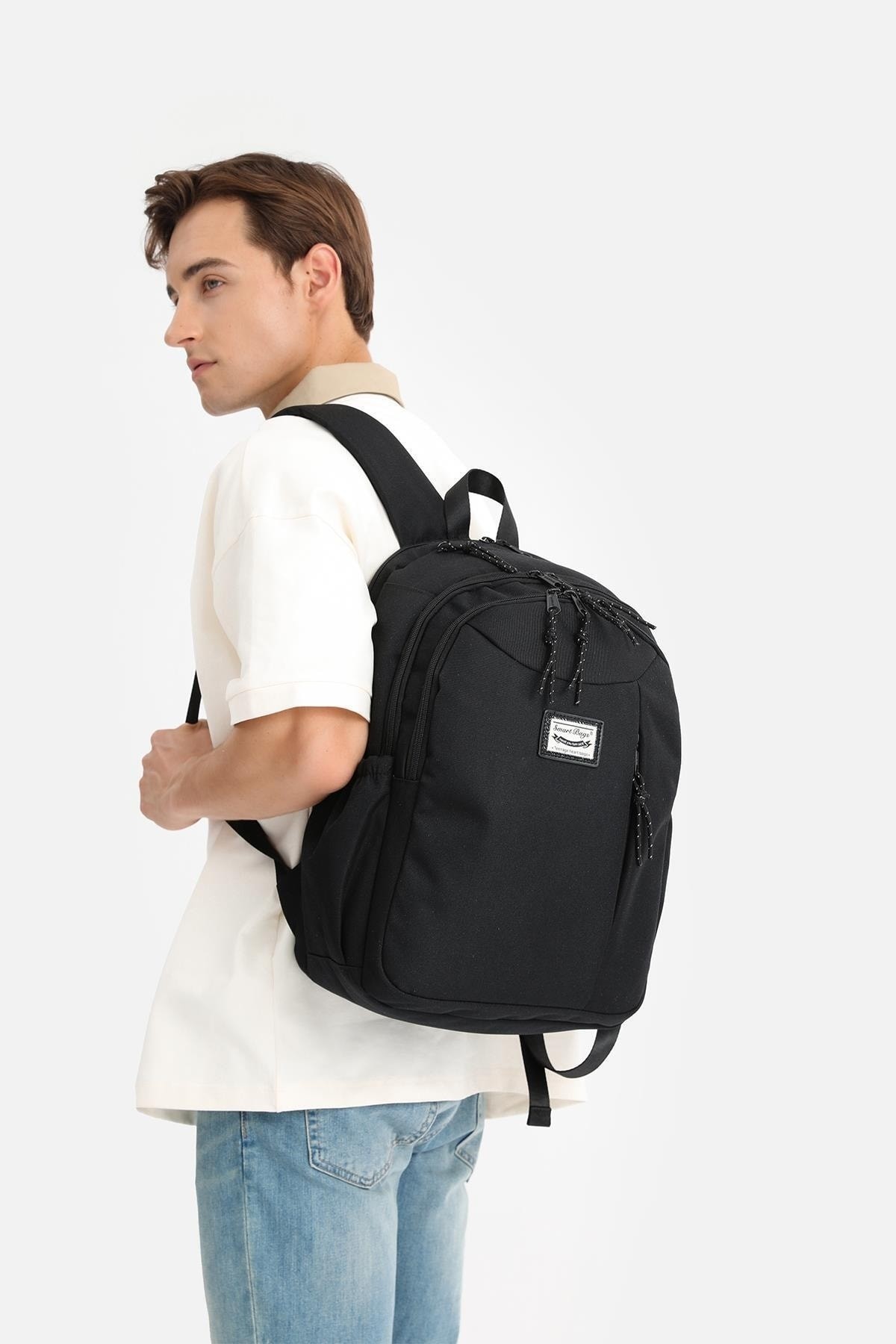 Bagacar Smart Bag 3200 Okul ve Günlük Laptop Bölmeli Sırt Çantası Siyah