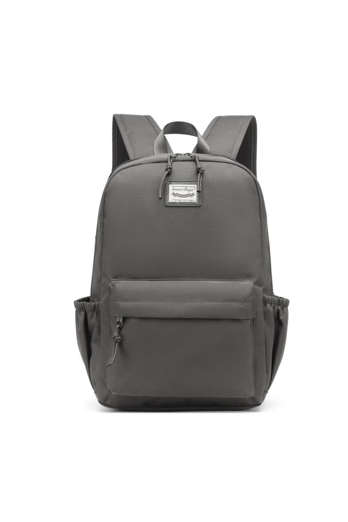 Bagacar Smart Bag 3157 Okul ve Günlük Laptop Bölmeli Sırt Çantası Koyu Gri