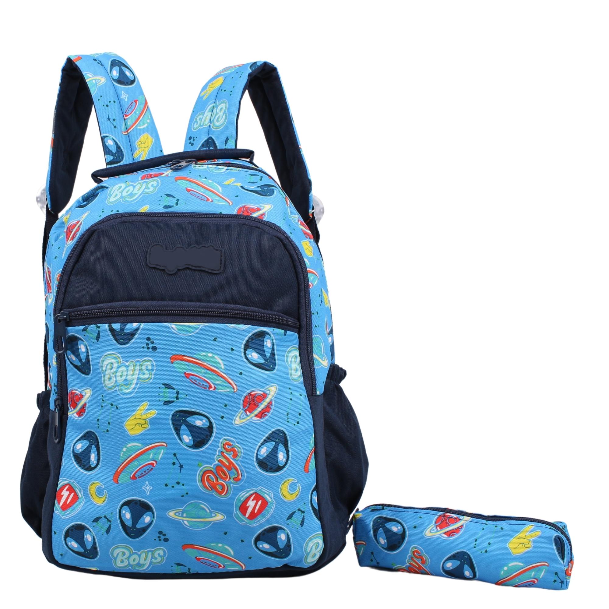Bagacar Kids Erkek Mavi Uzay Model Kalemlikli Sırt Çantası