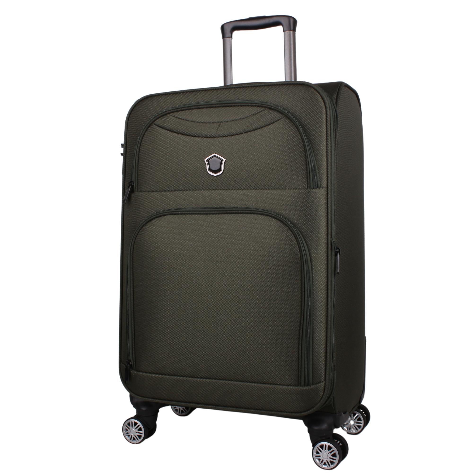 Bagacar Ultra Lıght Körüklü Kumaş Orta Boy Valiz Yeşil