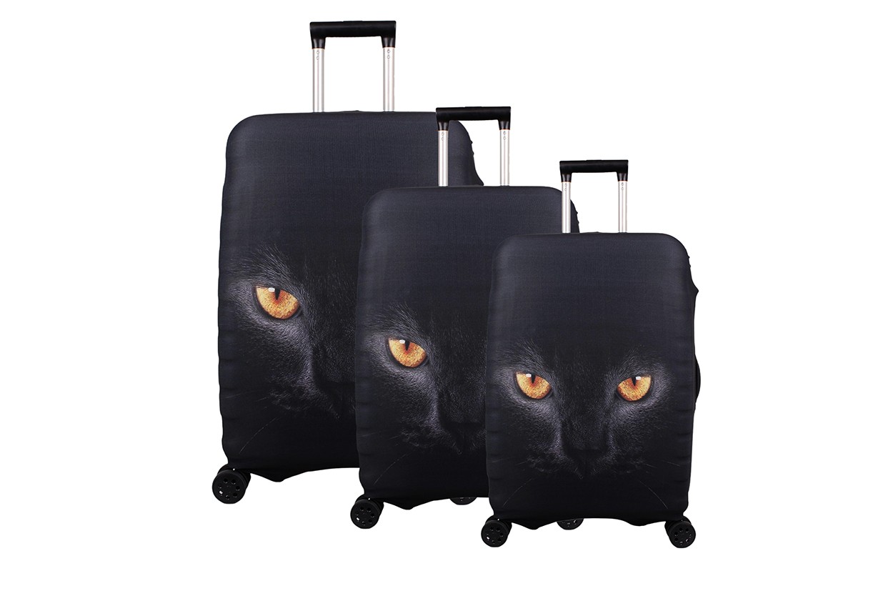 Bagacar Cat 3lü Set Valiz Kılıfı, 3 lü Valiz Kemeri, 3lü Valiz Etiketi