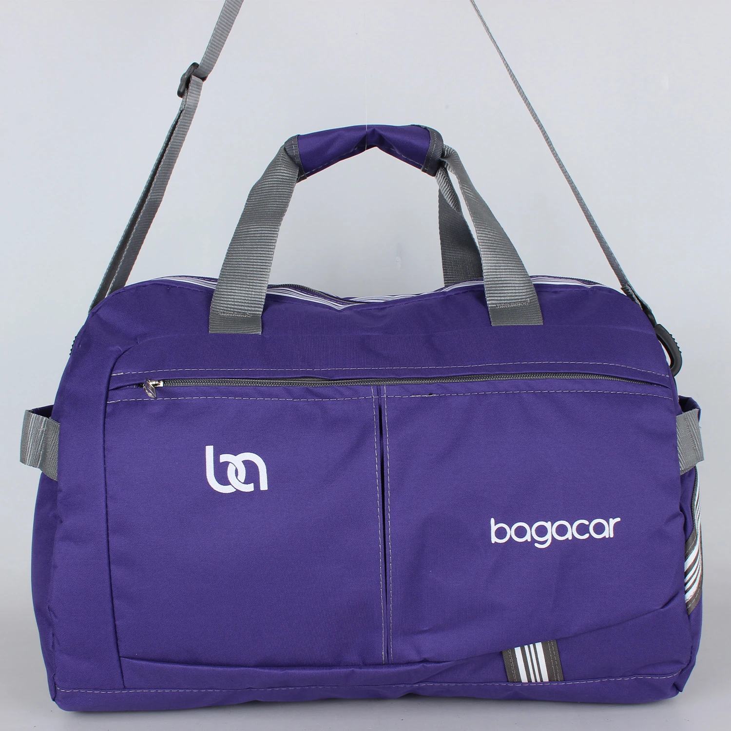 Bagacar Düz Mor Büyük Boy Spor ve Seyahat Çantası