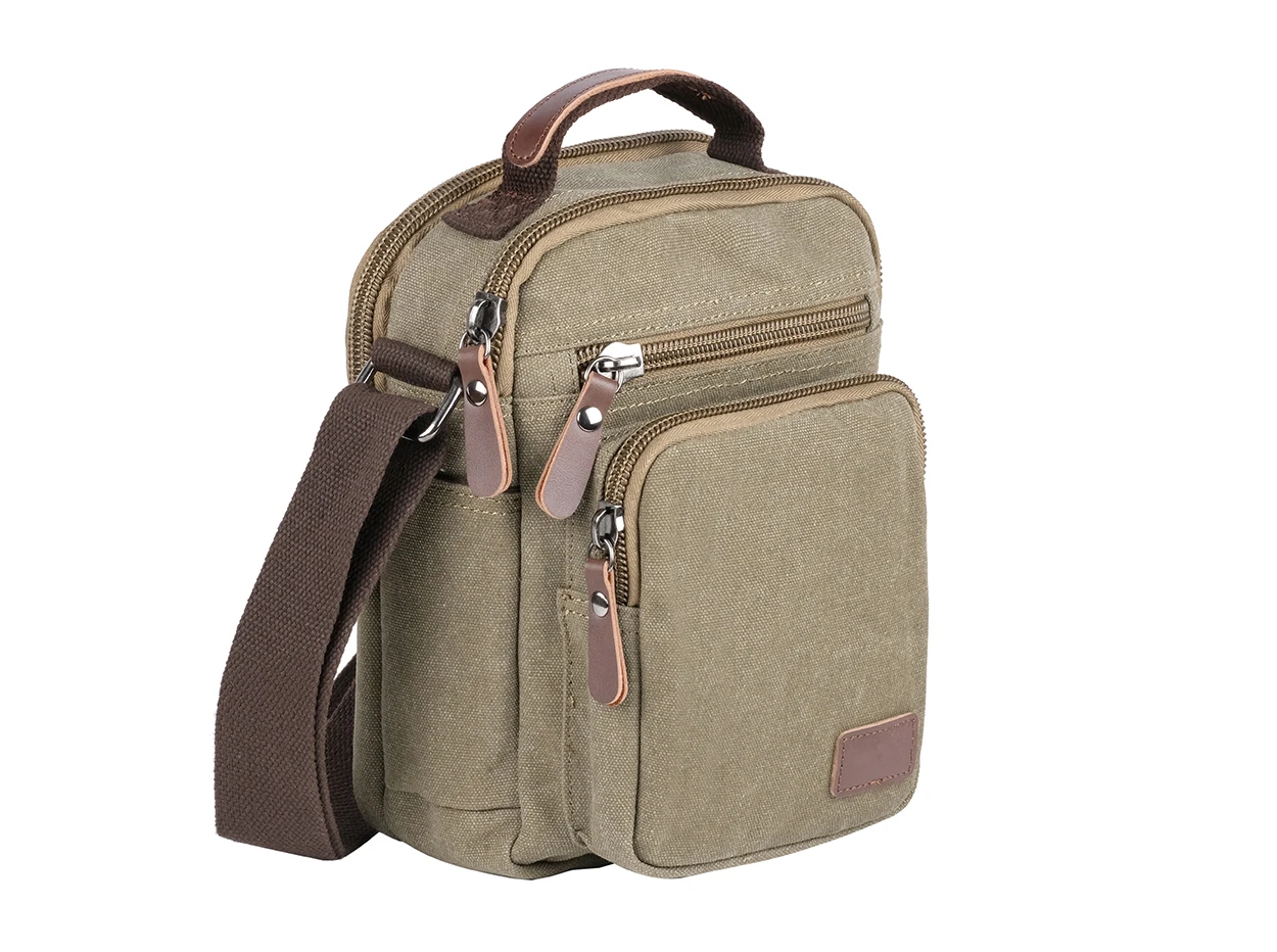 Bagacar 6250 Yeşil Kanvas Çapraz Omuz Postacı Çantası