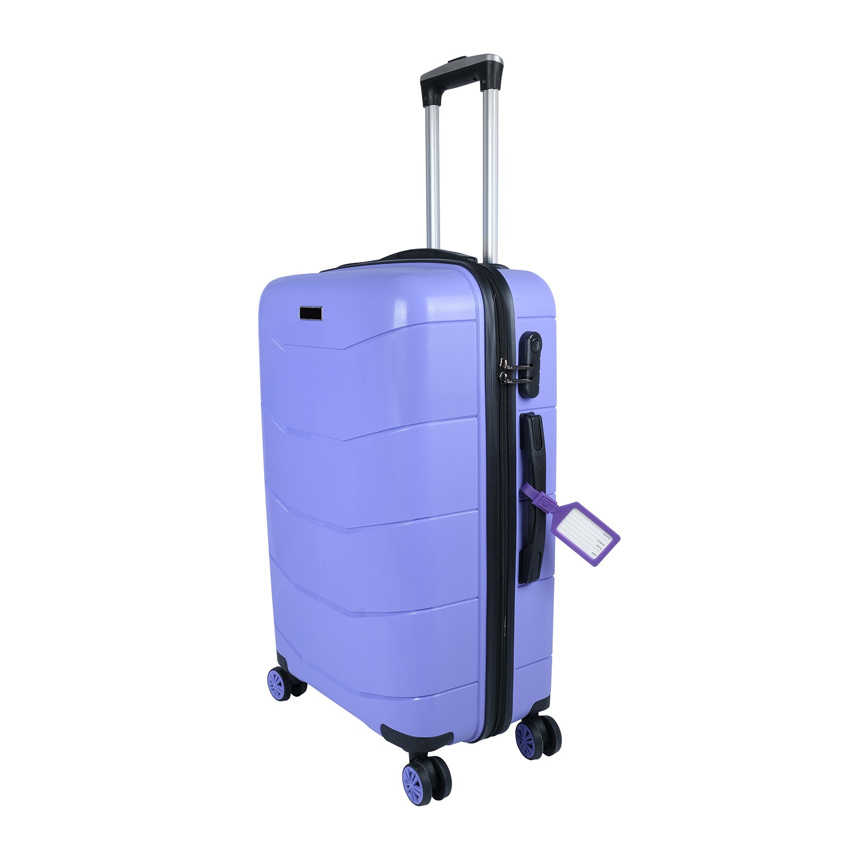 Bagacar Ultra Hafif Kırılmaz Silikon 3lü Set Valiz Lila+ETİKET HEDİYELİ!