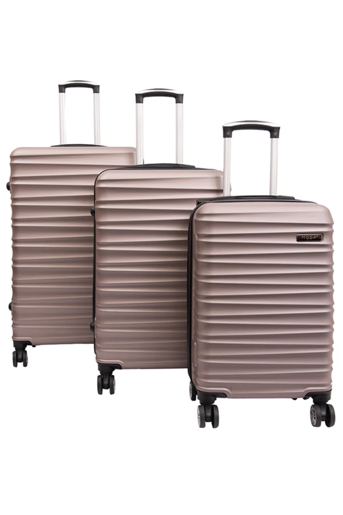 Moda Mv-05 Bej Abs Plastik Valiz Seti