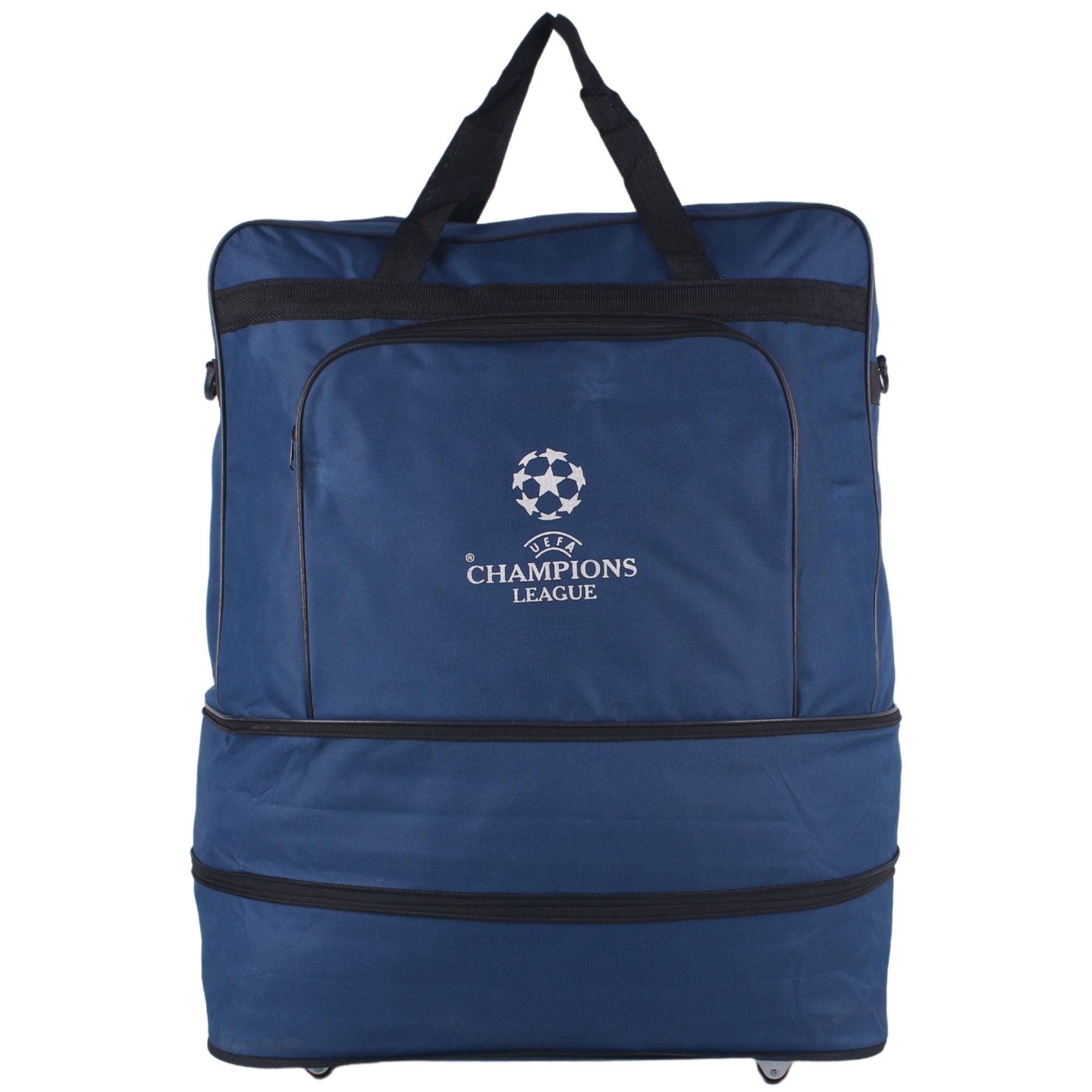 Bagacar Mavi Çift Körüklü Genişleyebilir Fermuarlı Valiz