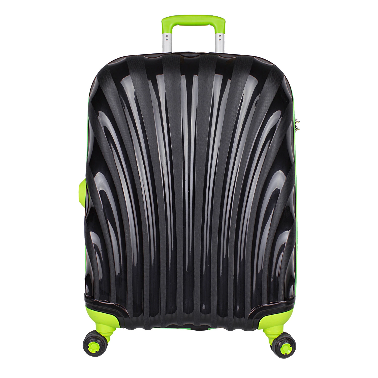 Bagacar Shell Silikon Kırılmaz Valiz Seti Siyah Yeşil