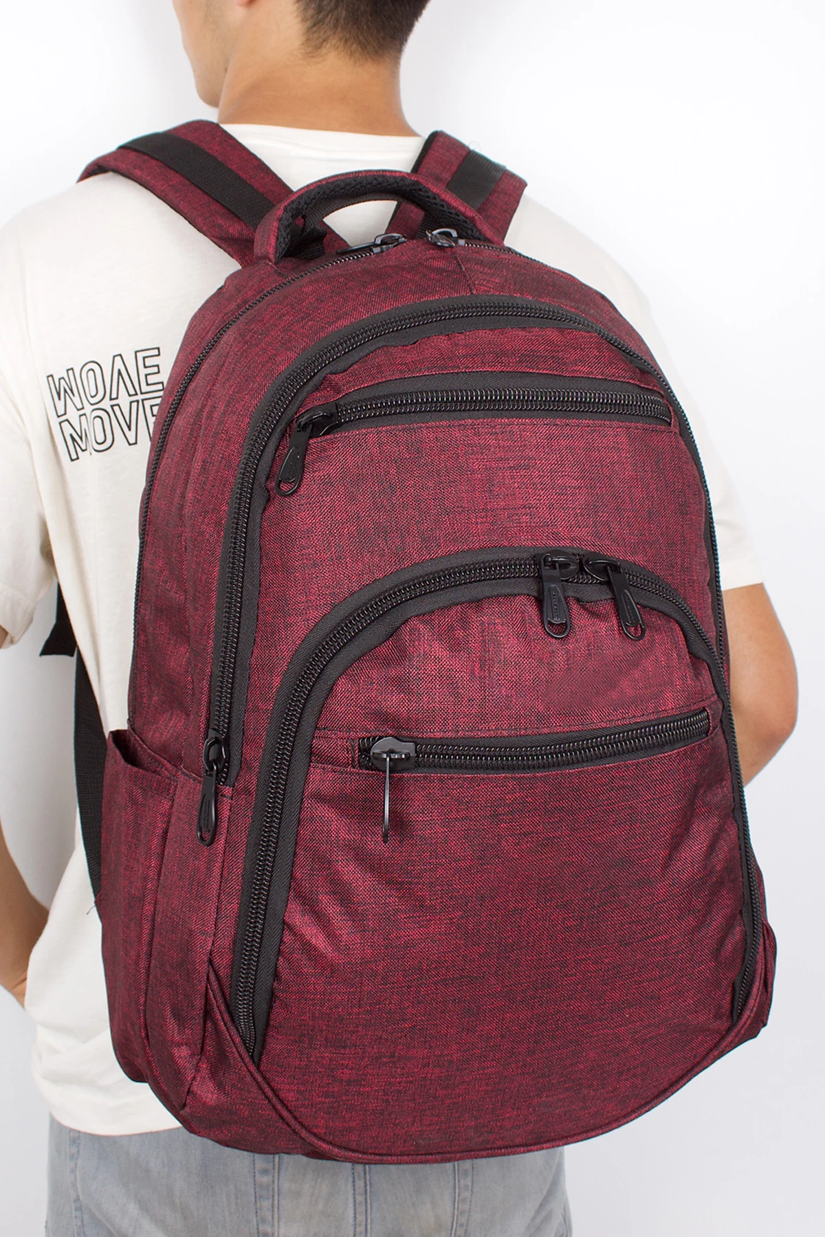 Bagacar 522 Bordo Büyük Boy Sırt ve Seyahat Çantası