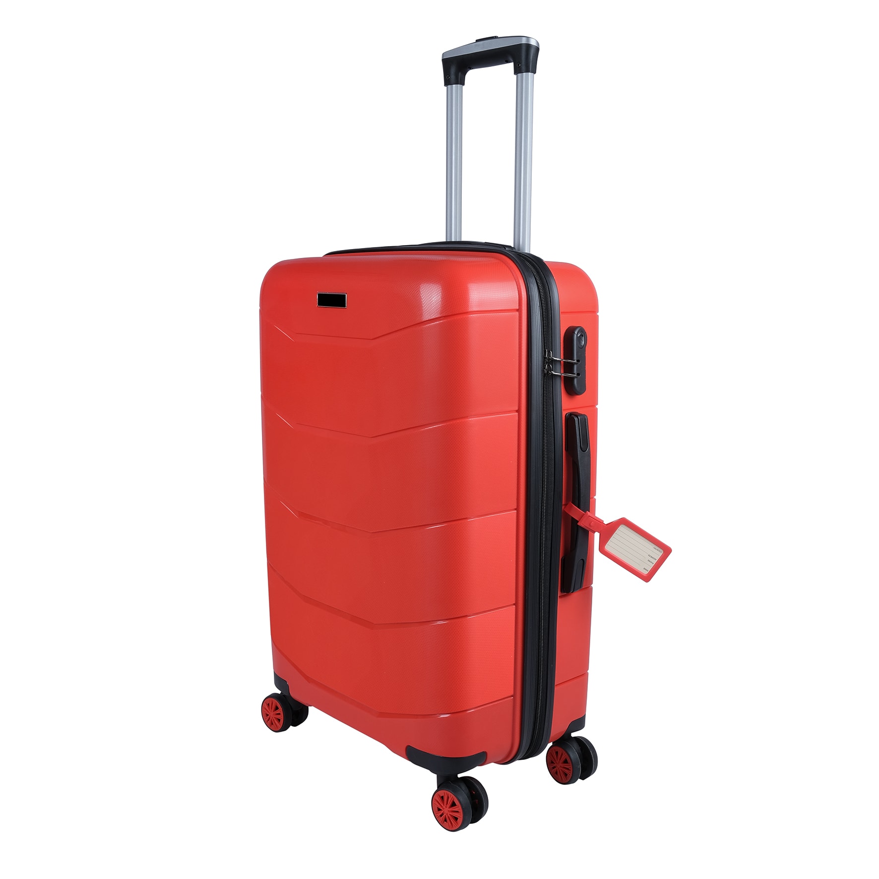 Bagacar Ultra Hafif Kırılmaz Silikon 3lü Set Valiz Kırmızı+ETİKET HEDİYELİ!