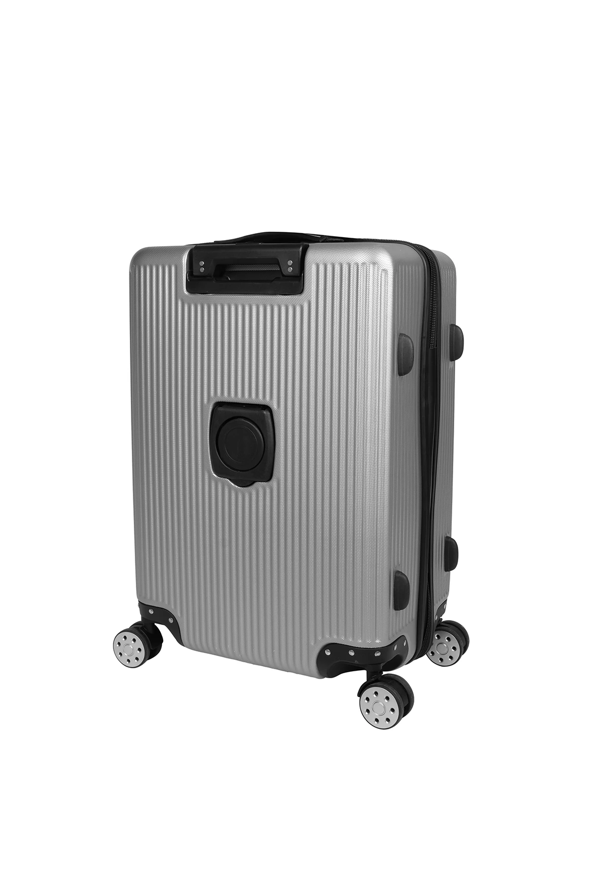 Bagacar Abs Özel Üretim Bardak, Şişe Koymalı Orta Boy Valiz Gri+ETİKET HEDİYELİ!