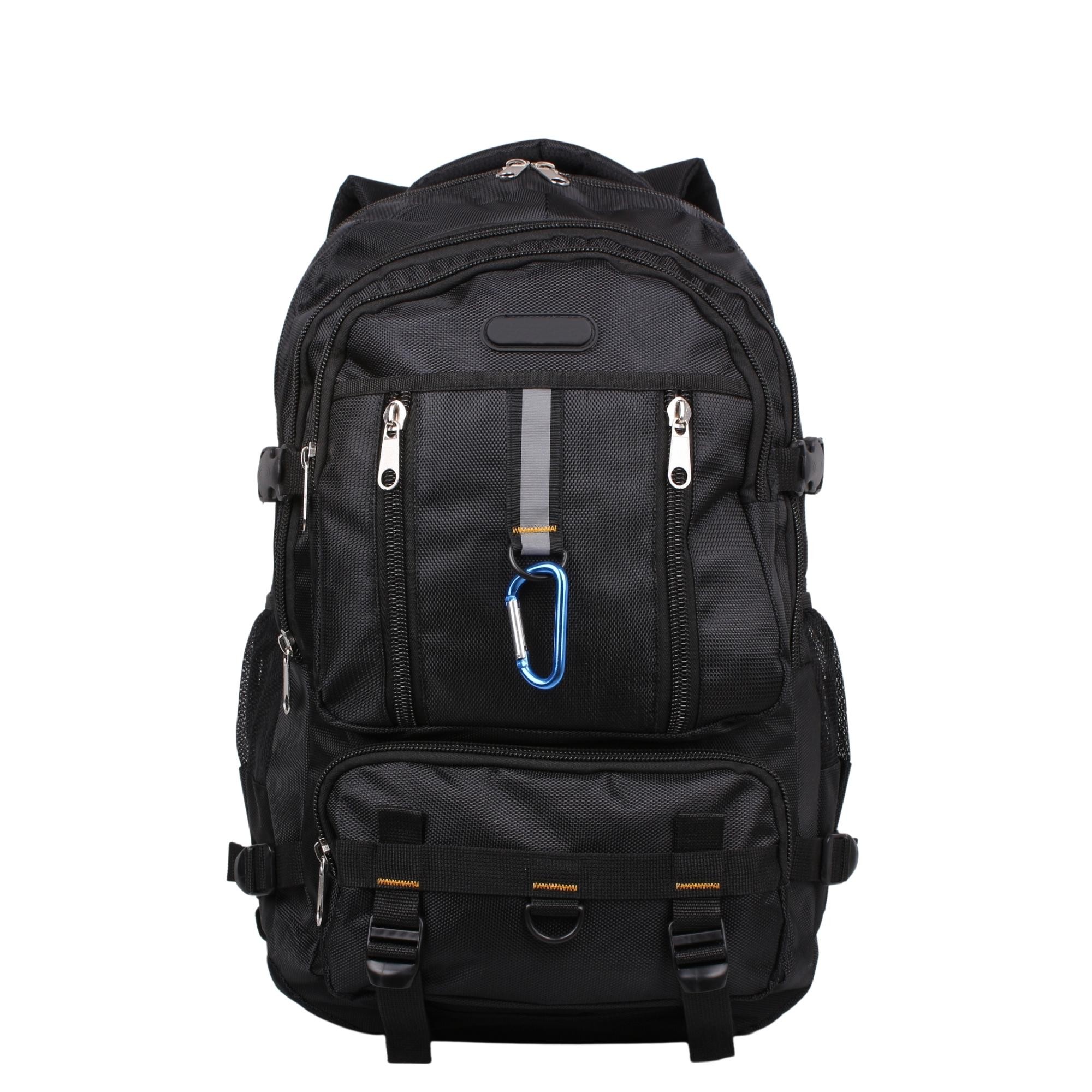 Bagacar IZDAG Siyah Siyah Seyahat Sırt Çantası 60 LT 17" Laptop Bölmeli