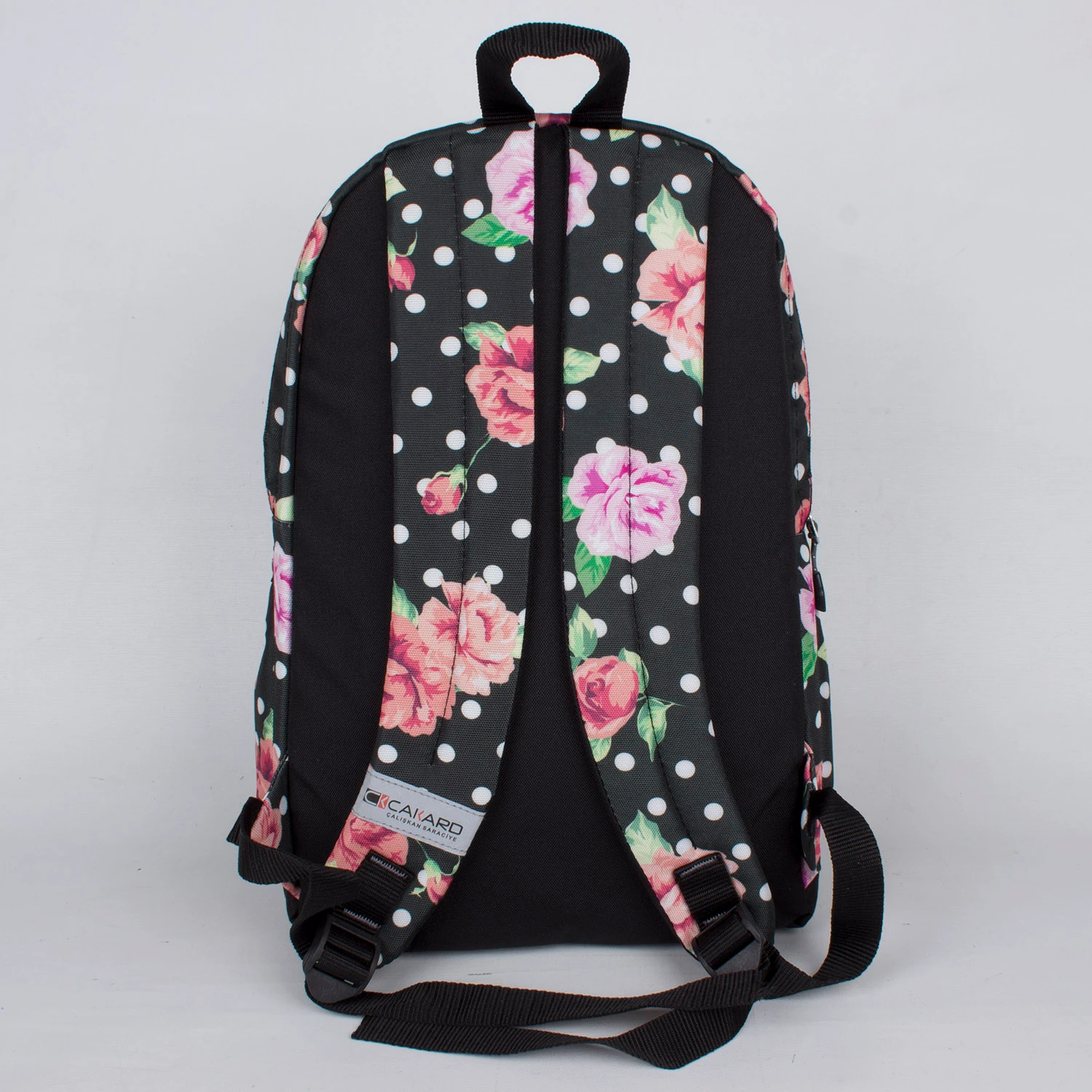 Bagacar Cakard 20105 Kız Okul Sırt Çantası Antrasit Çiçekli