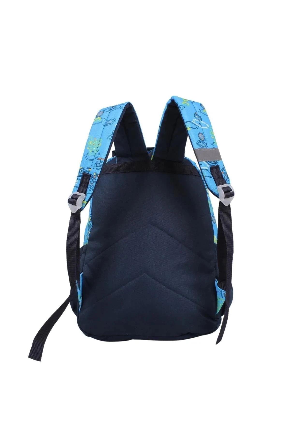 Kids Erkek Mavi Robot Model Kalemlikli Beslenmeli Set Sırt Çantası