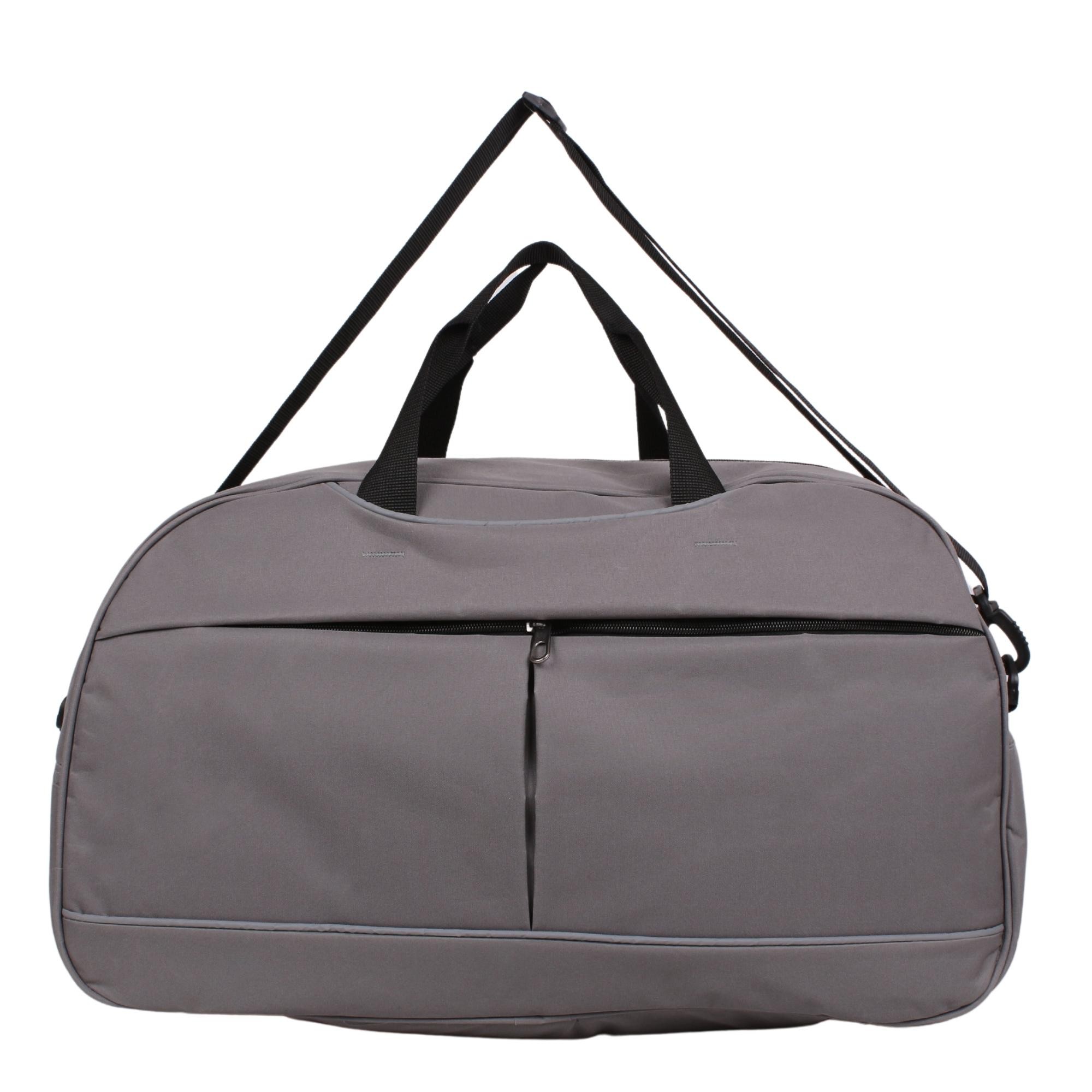 Bagacar 60x35x24 Cm Unisex Gri Kumaş Plaj Spor ve Seyahat Çantası