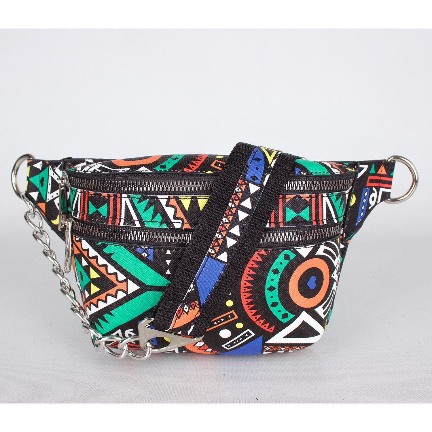 Bagacar Fashion Tulum Gögüs Bel Çantası Yeşil Mozaik