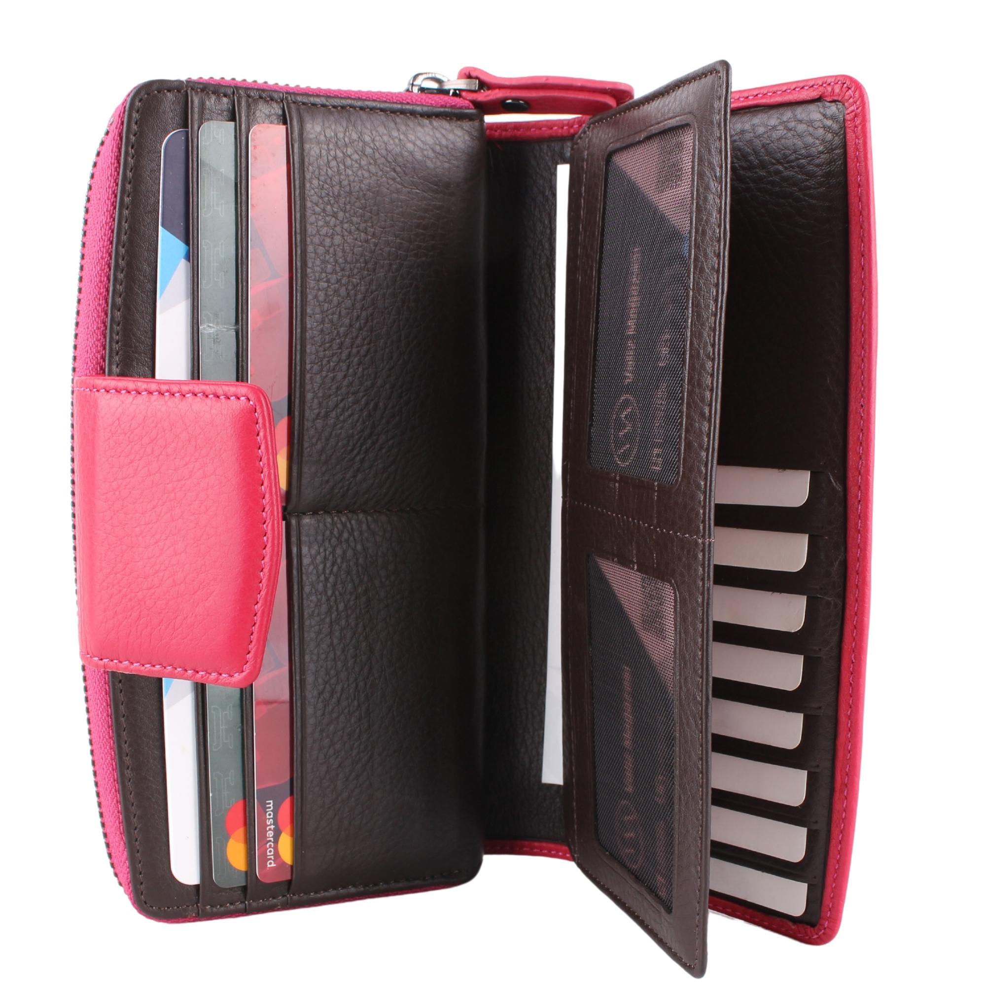 Legend Leather 2714 Bayan Hakiki Deri Cüzdan Fuşya