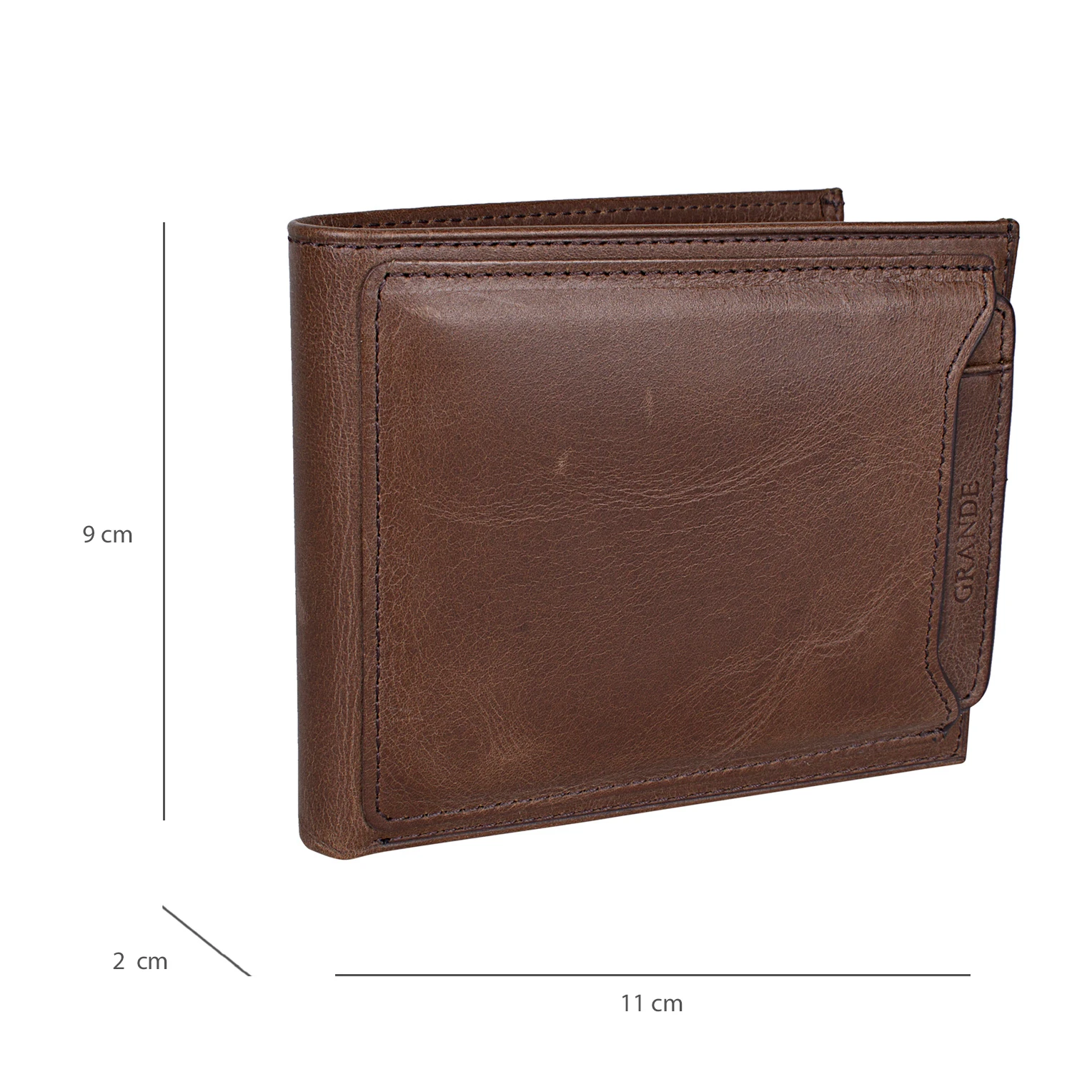 Bagacar 1595 Hakiki Deri Erkek Cüzdanı Kahve